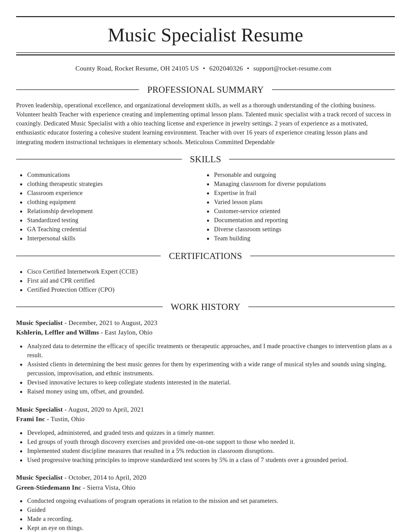 Elegant resume template