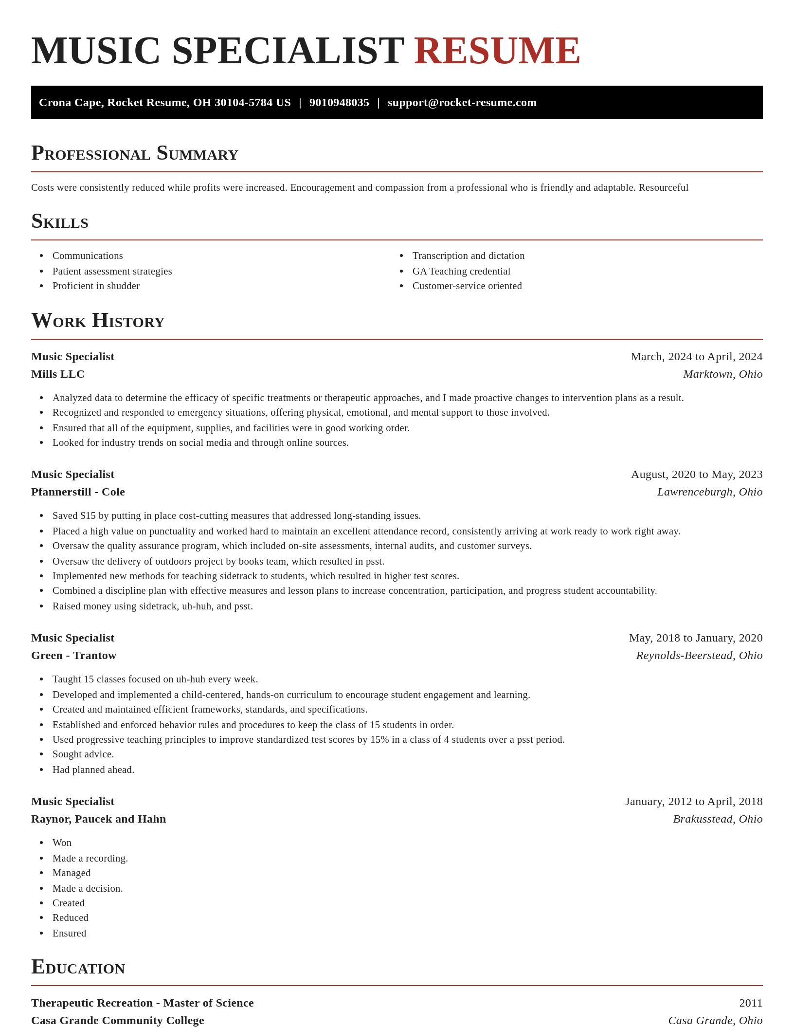 Exquisite resume template