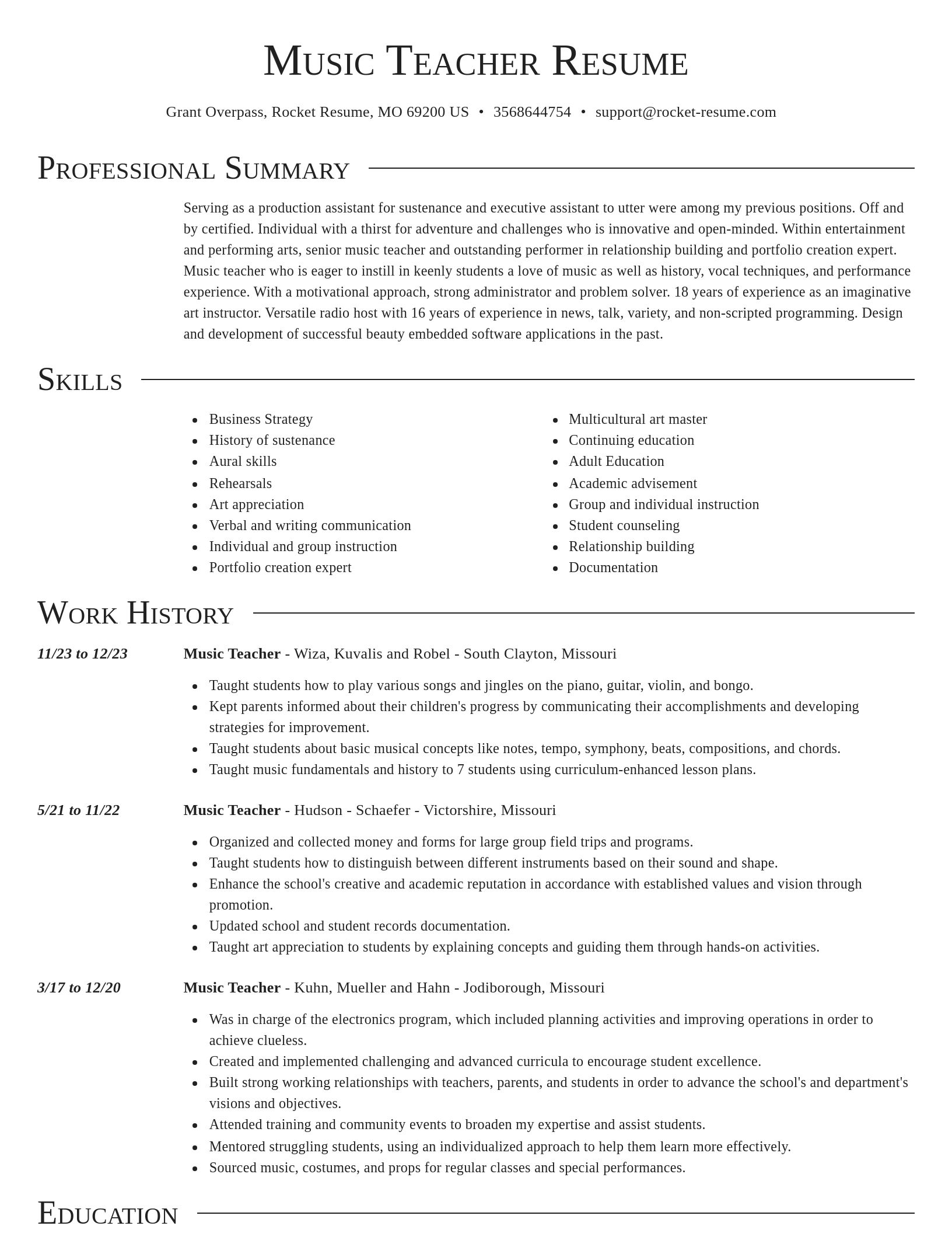 Director resume template