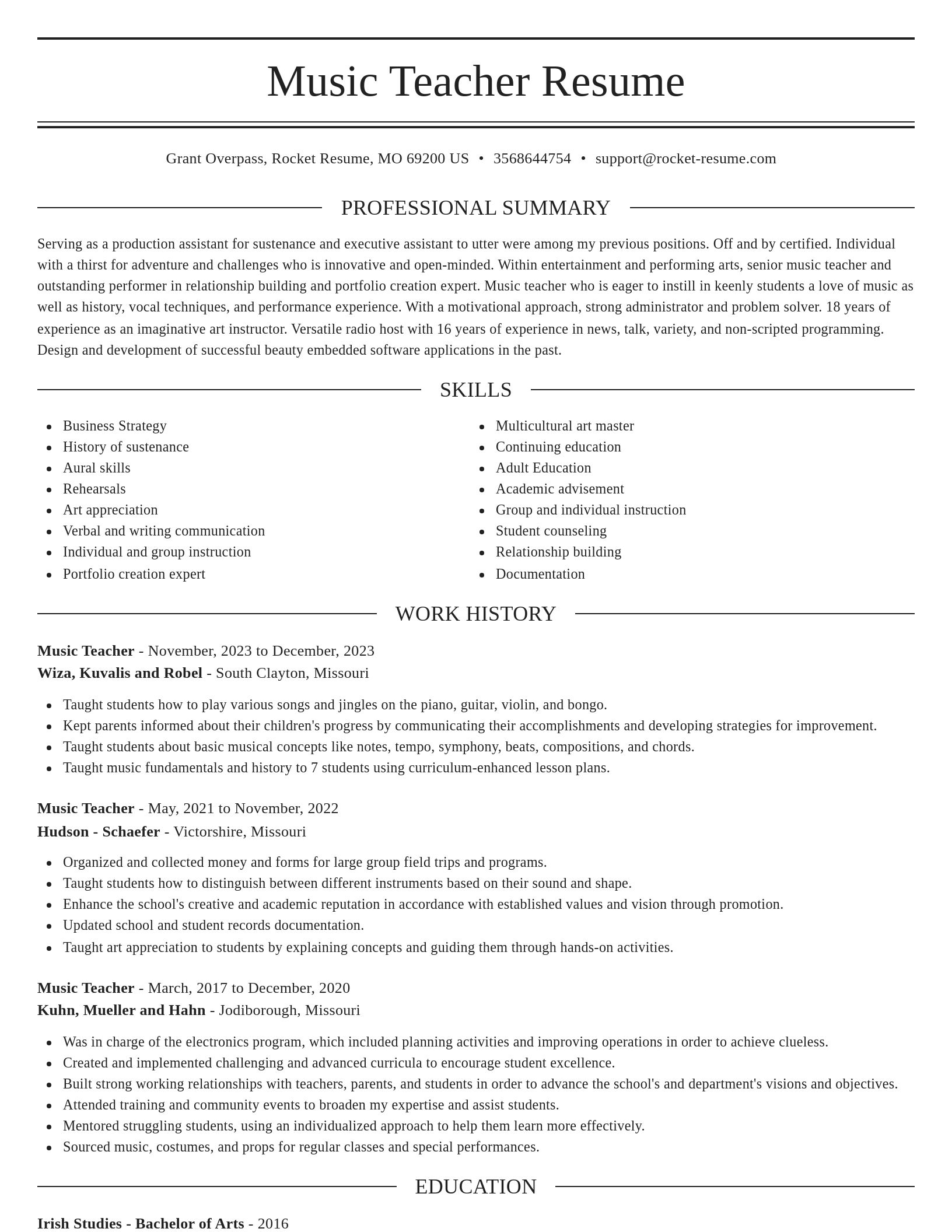 Elegant resume template