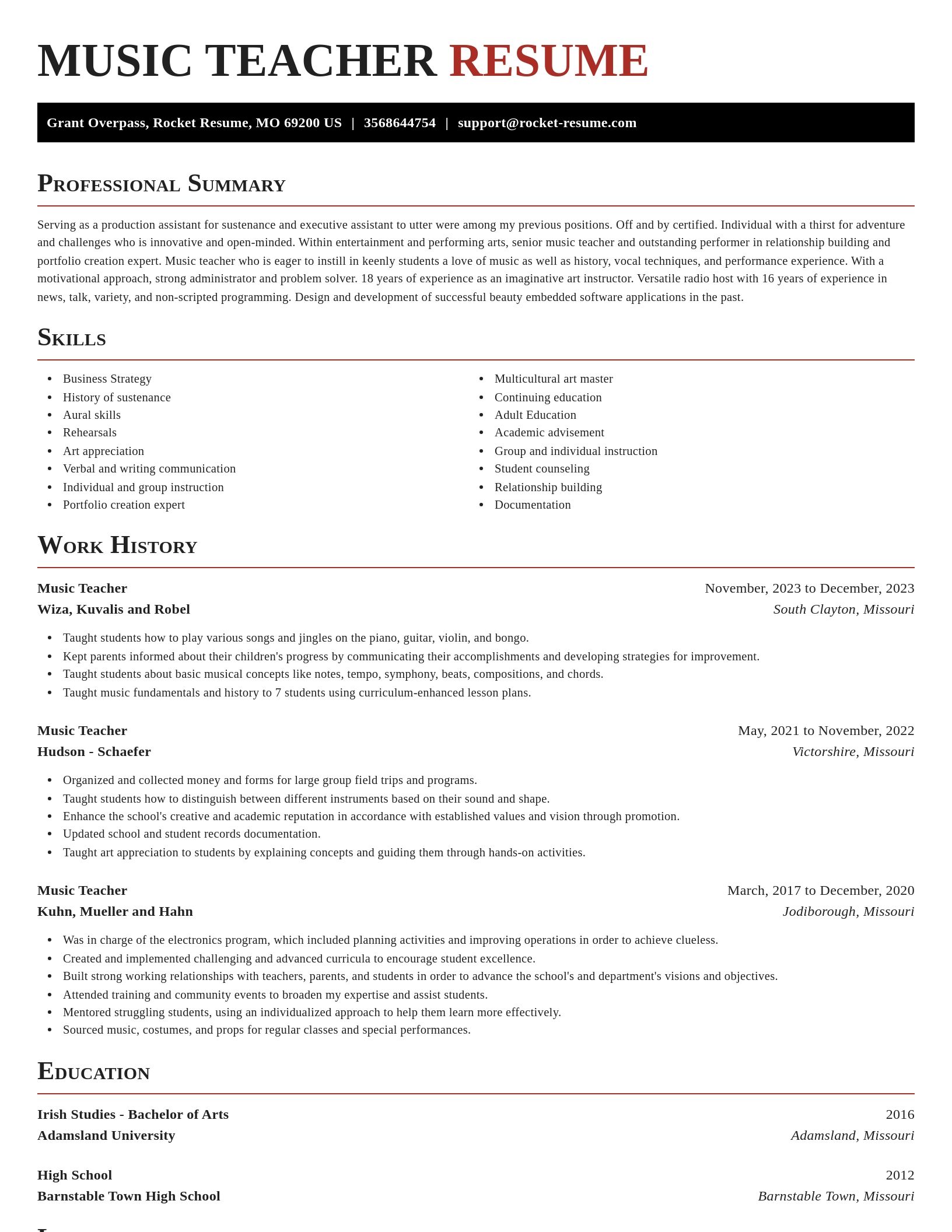 Exquisite resume template