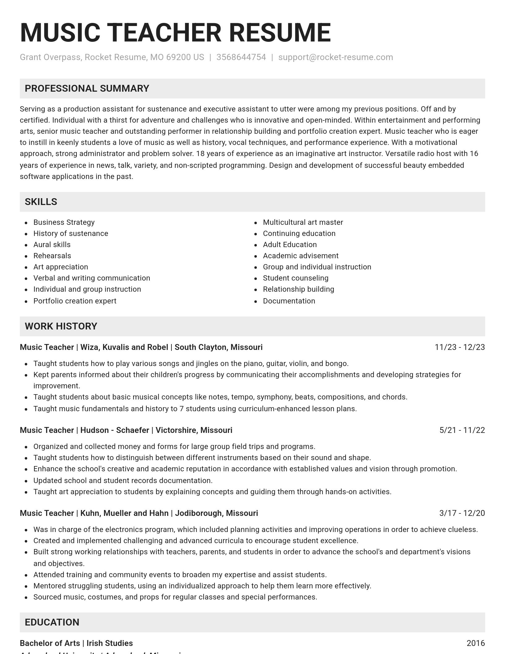 Genius resume template