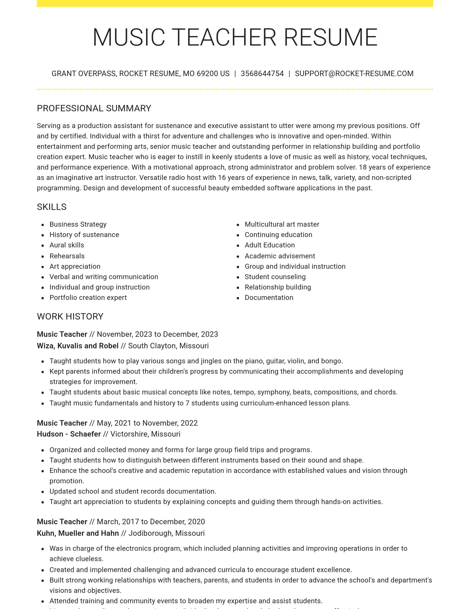 Grand resume template