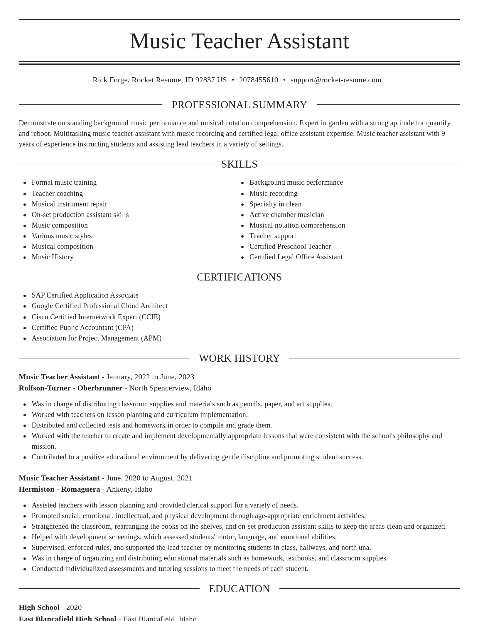 Elegant resume template