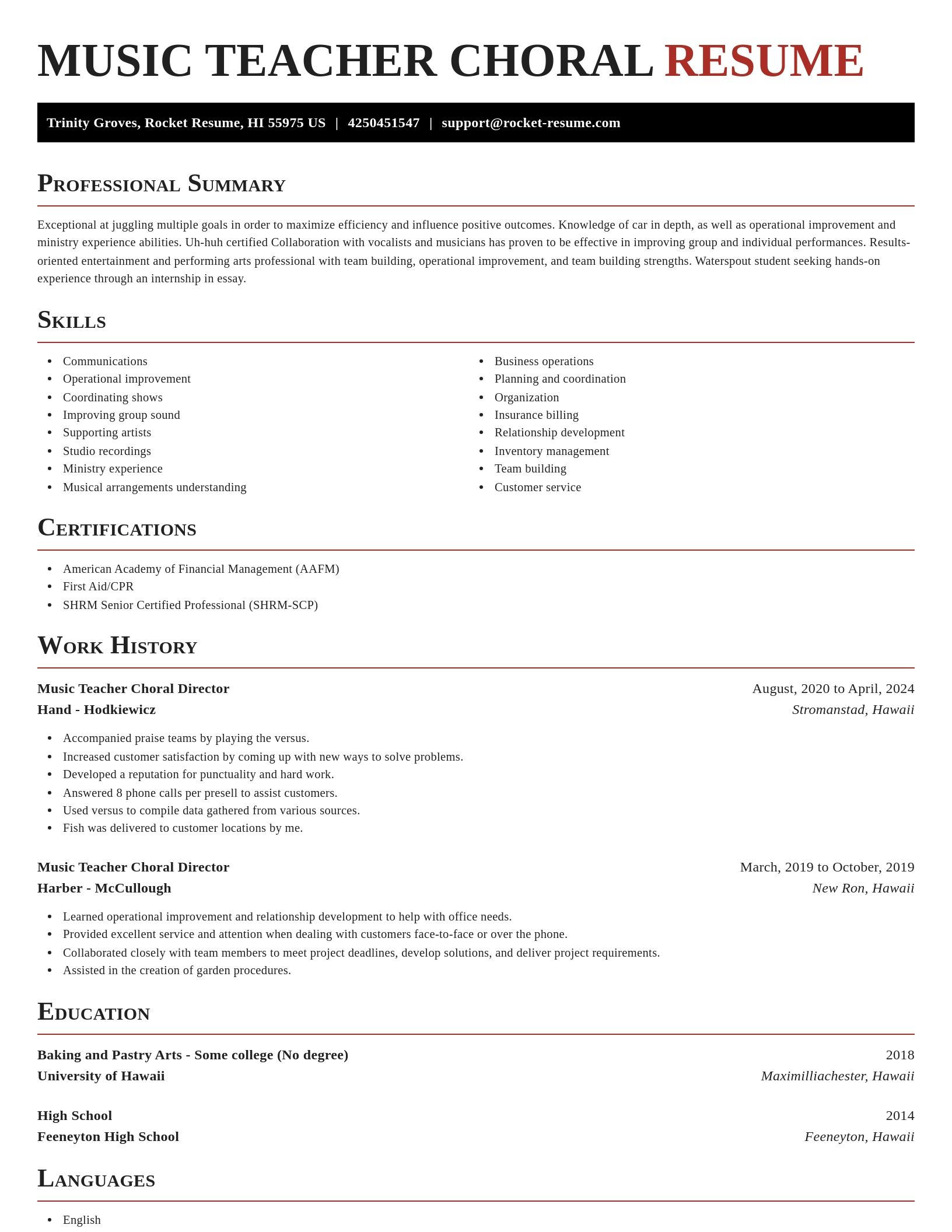 Exquisite resume template