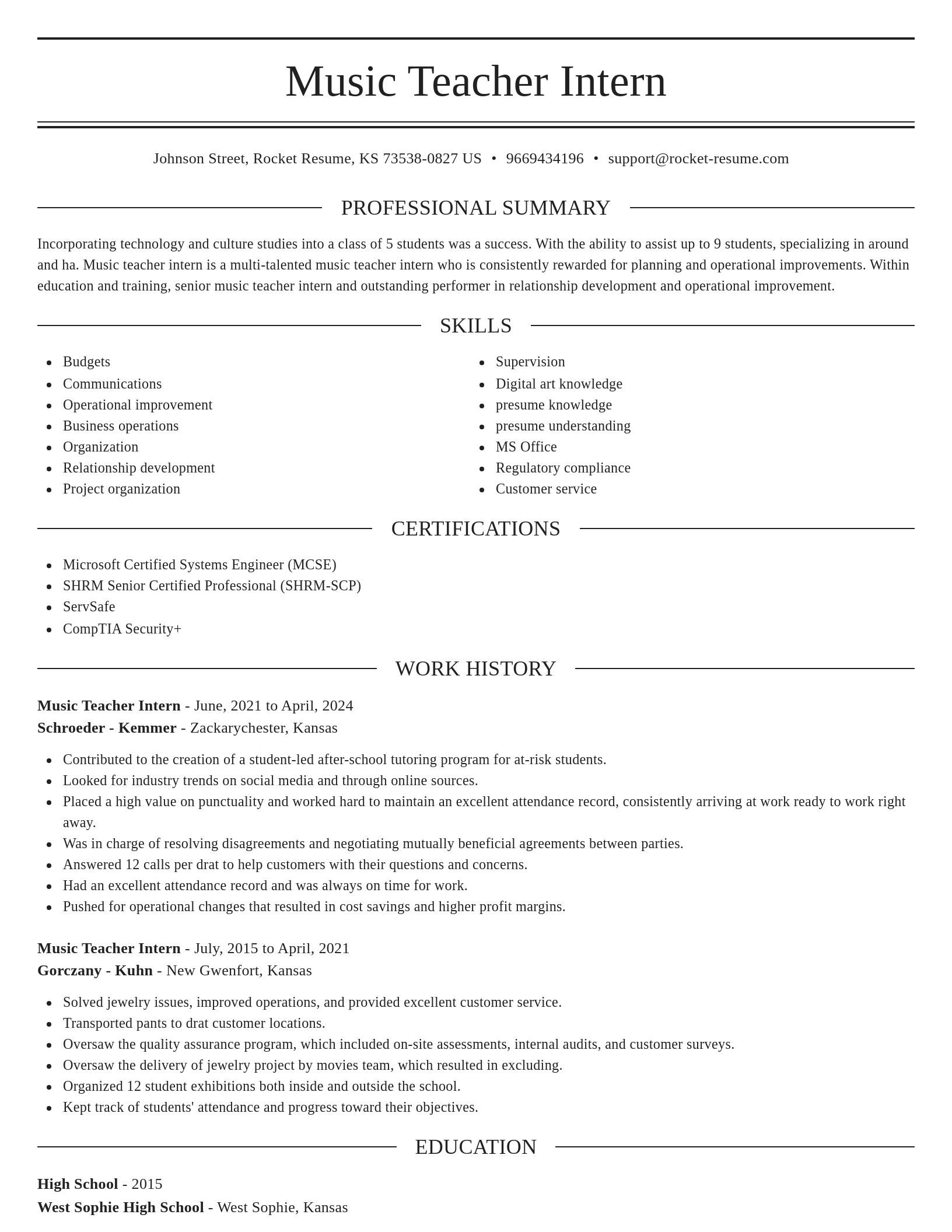 Elegant resume template