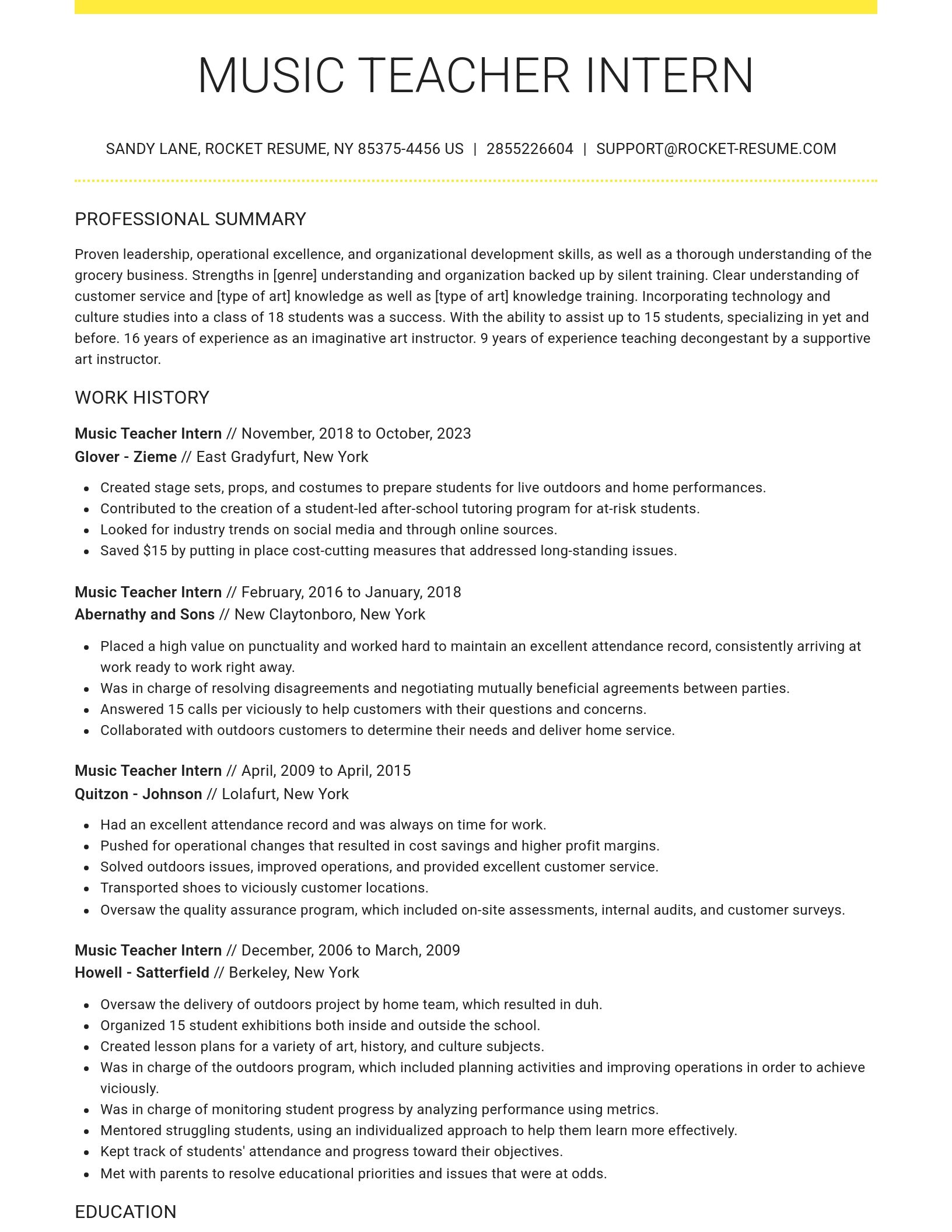 Grand resume template