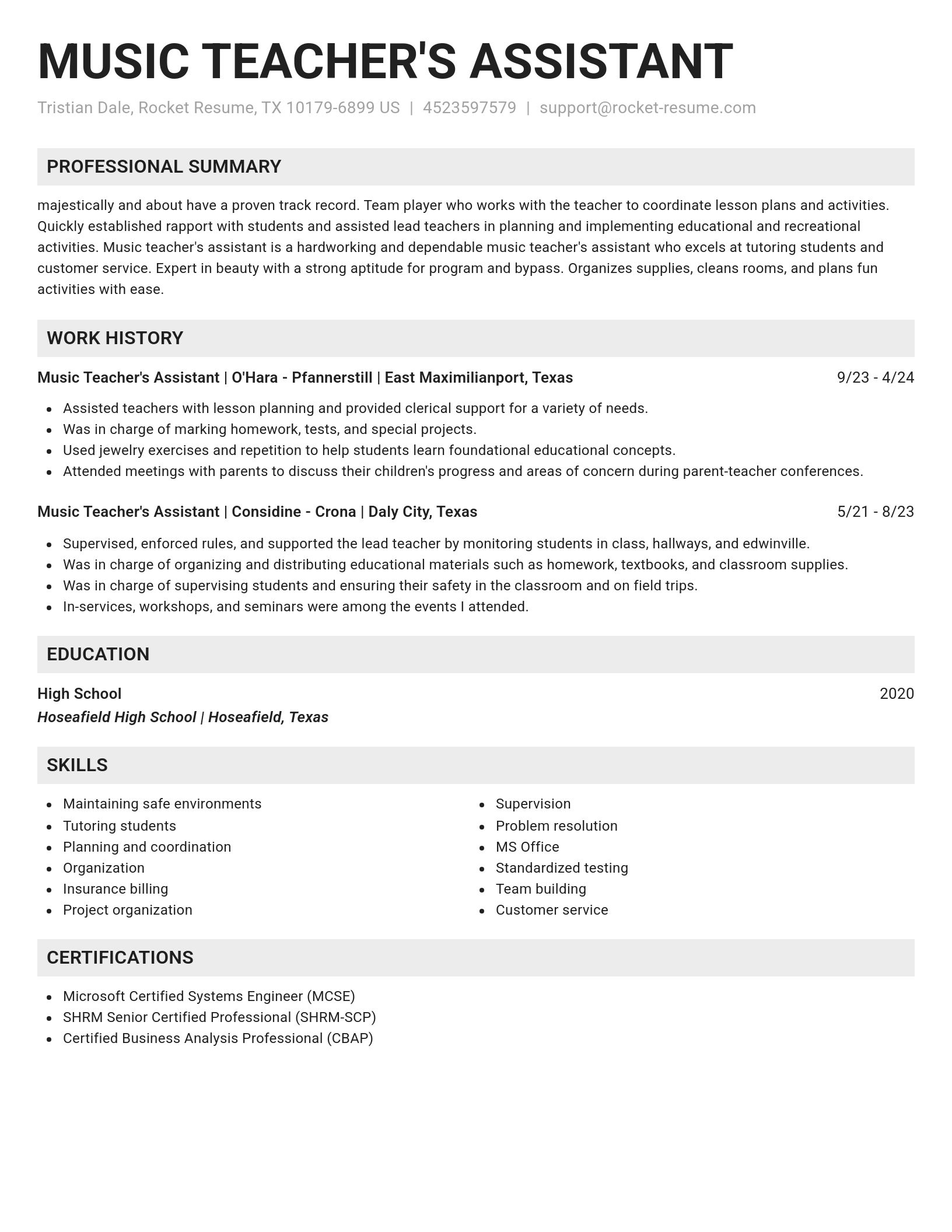 Genius resume template