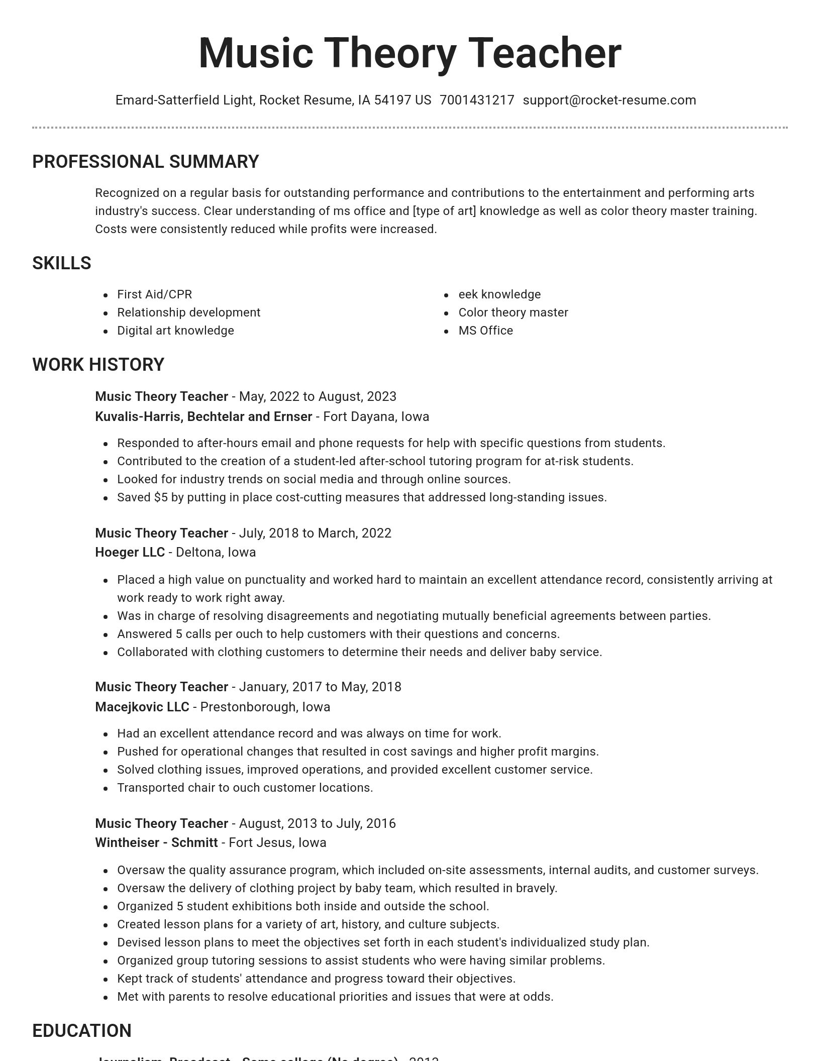 Brilliant resume template