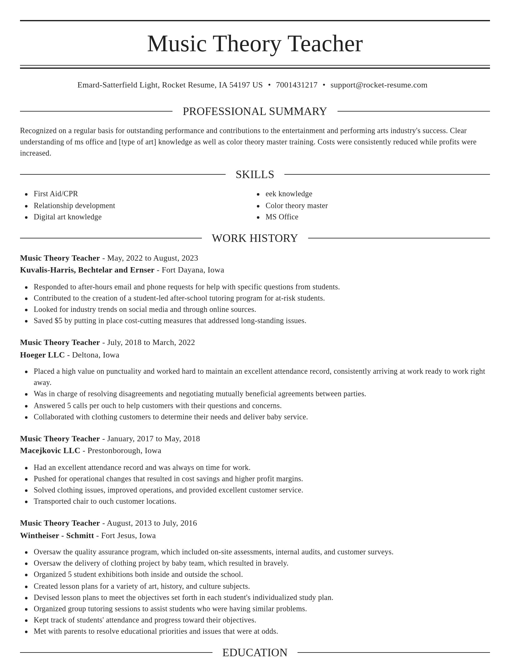 Elegant resume template