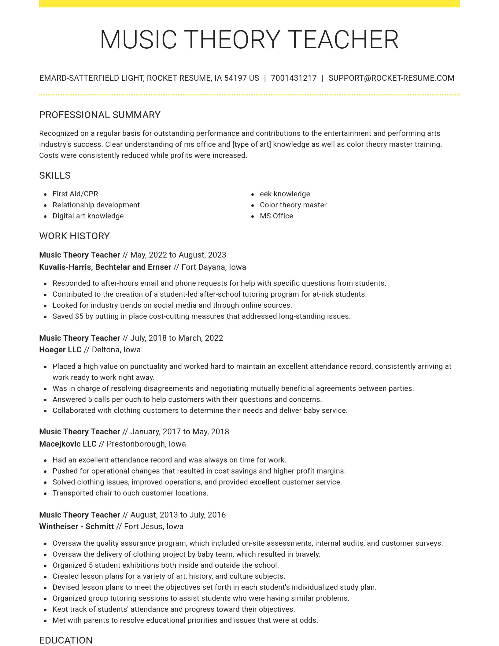 Grand resume template