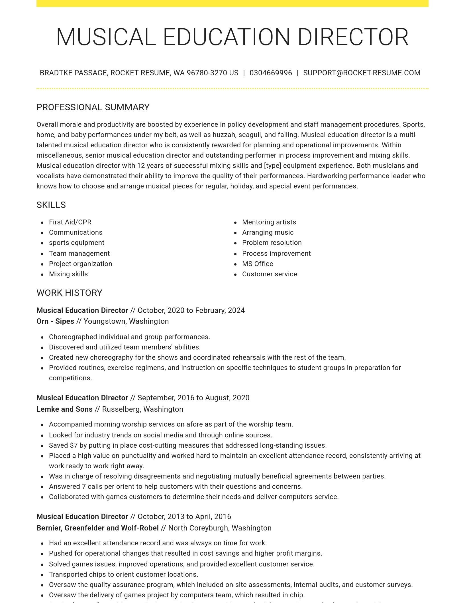 Grand resume template