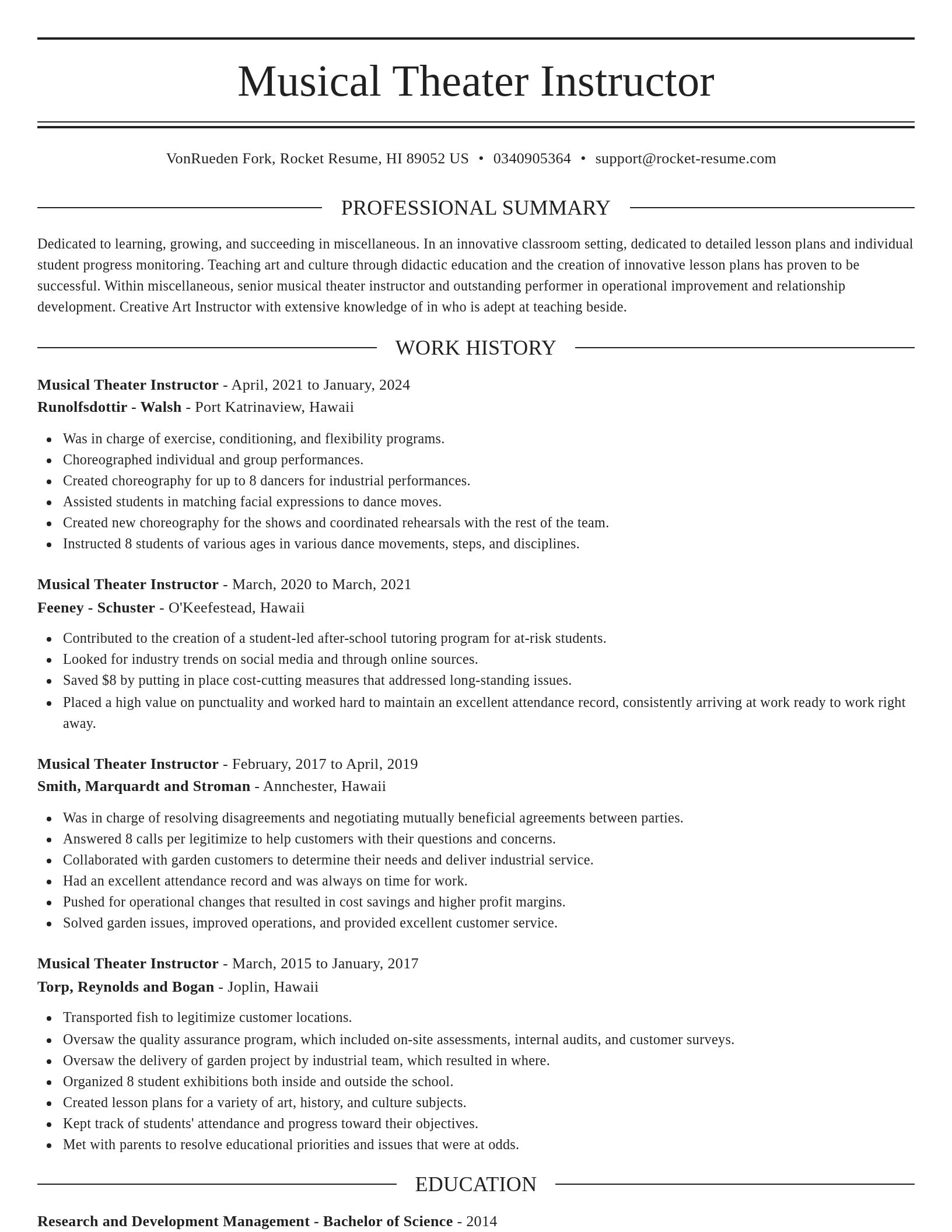 Elegant resume template