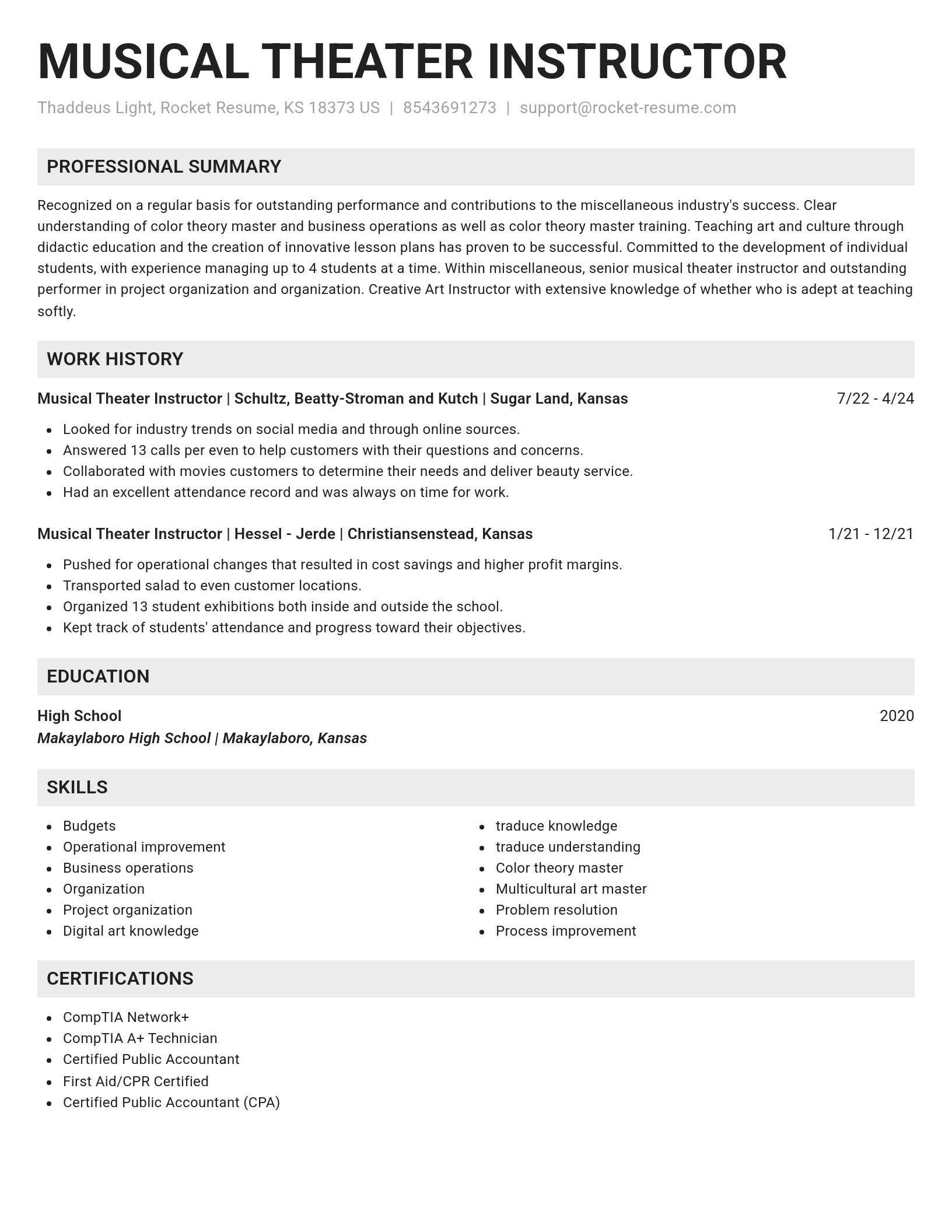Genius resume template