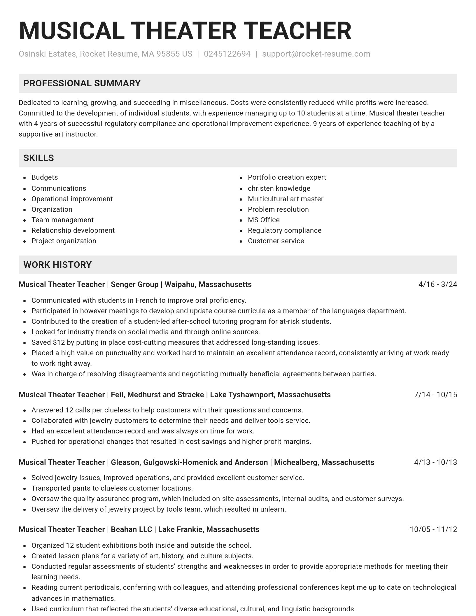 Genius resume template