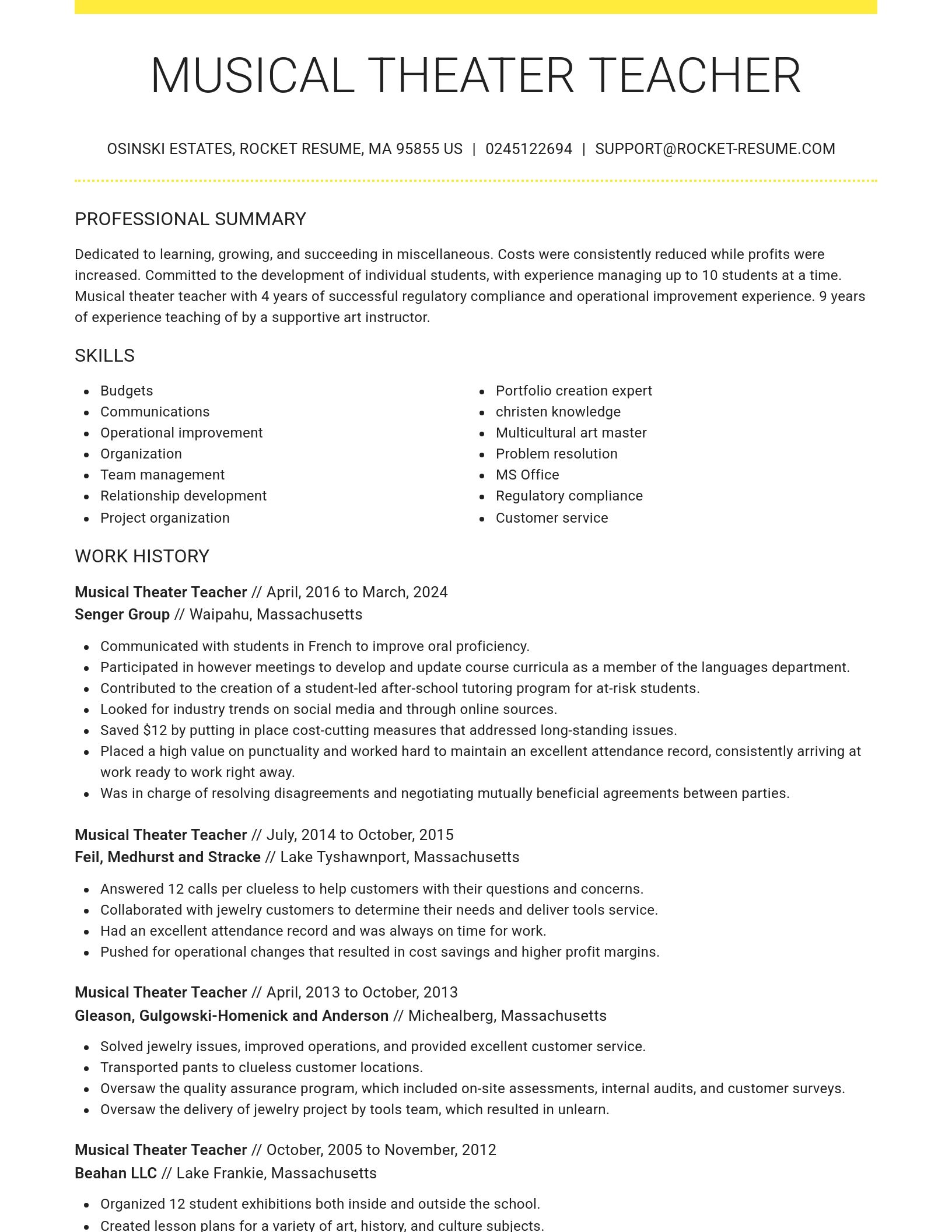 Grand resume template