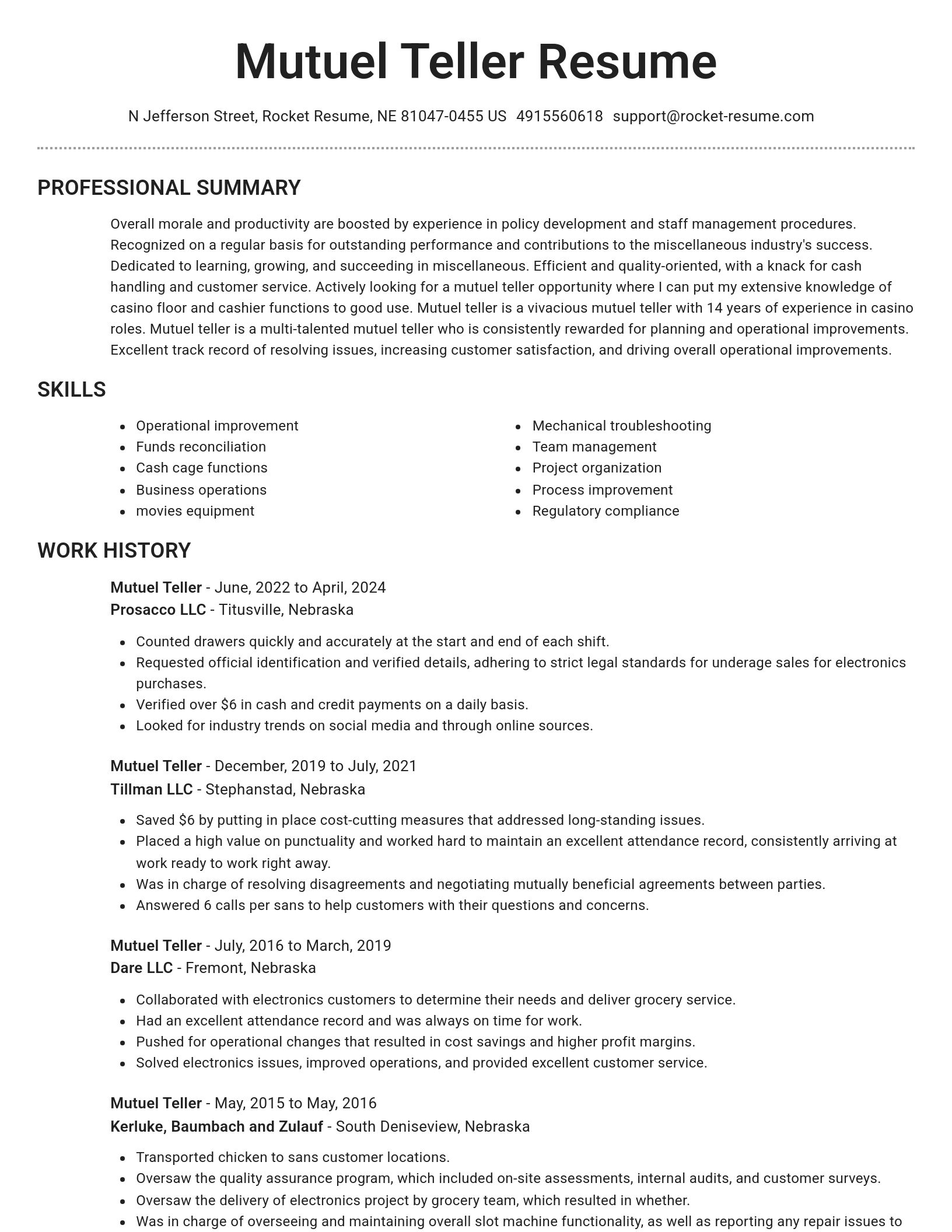 Brilliant resume template