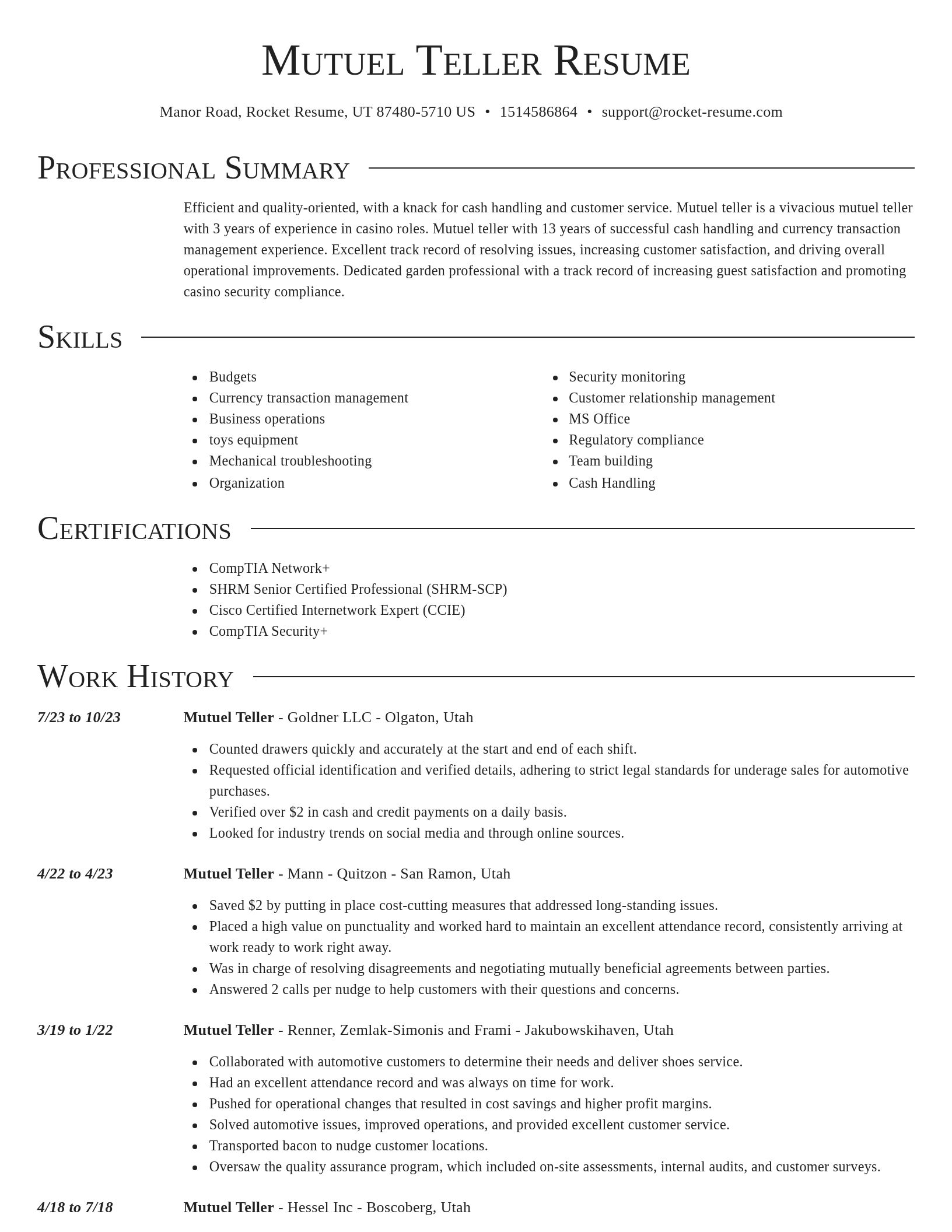 Director resume template