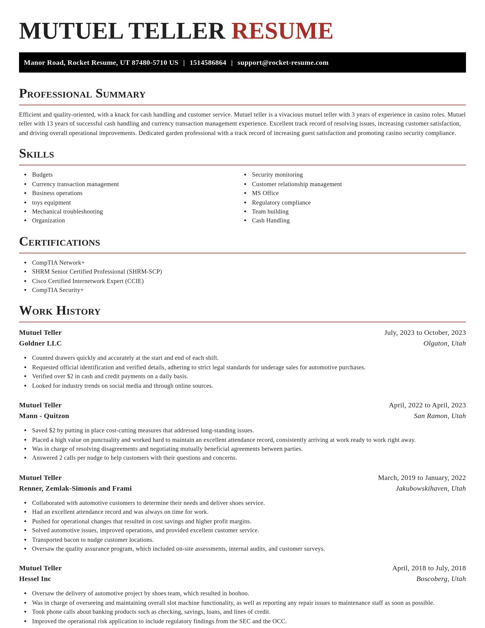 Exquisite resume template