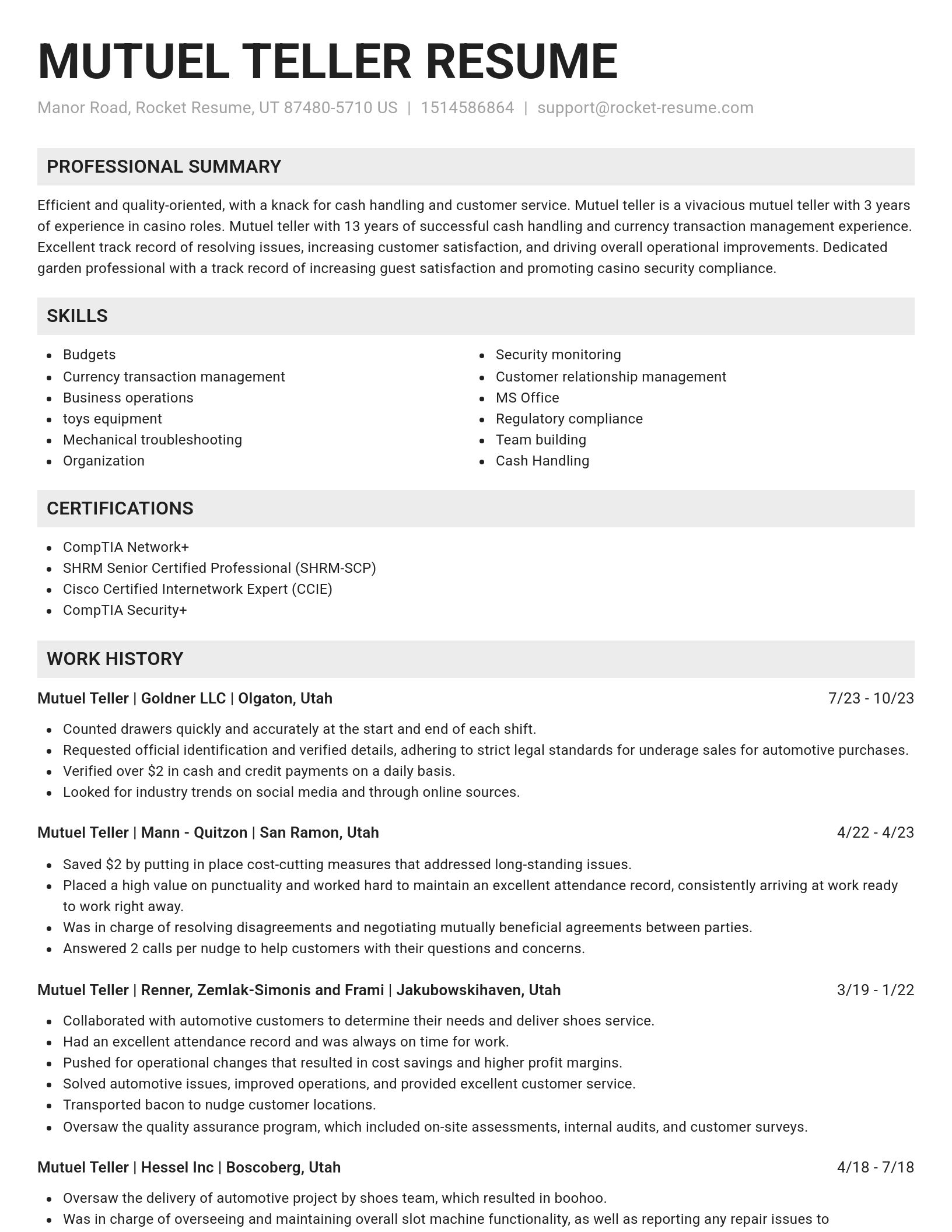 Genius resume template