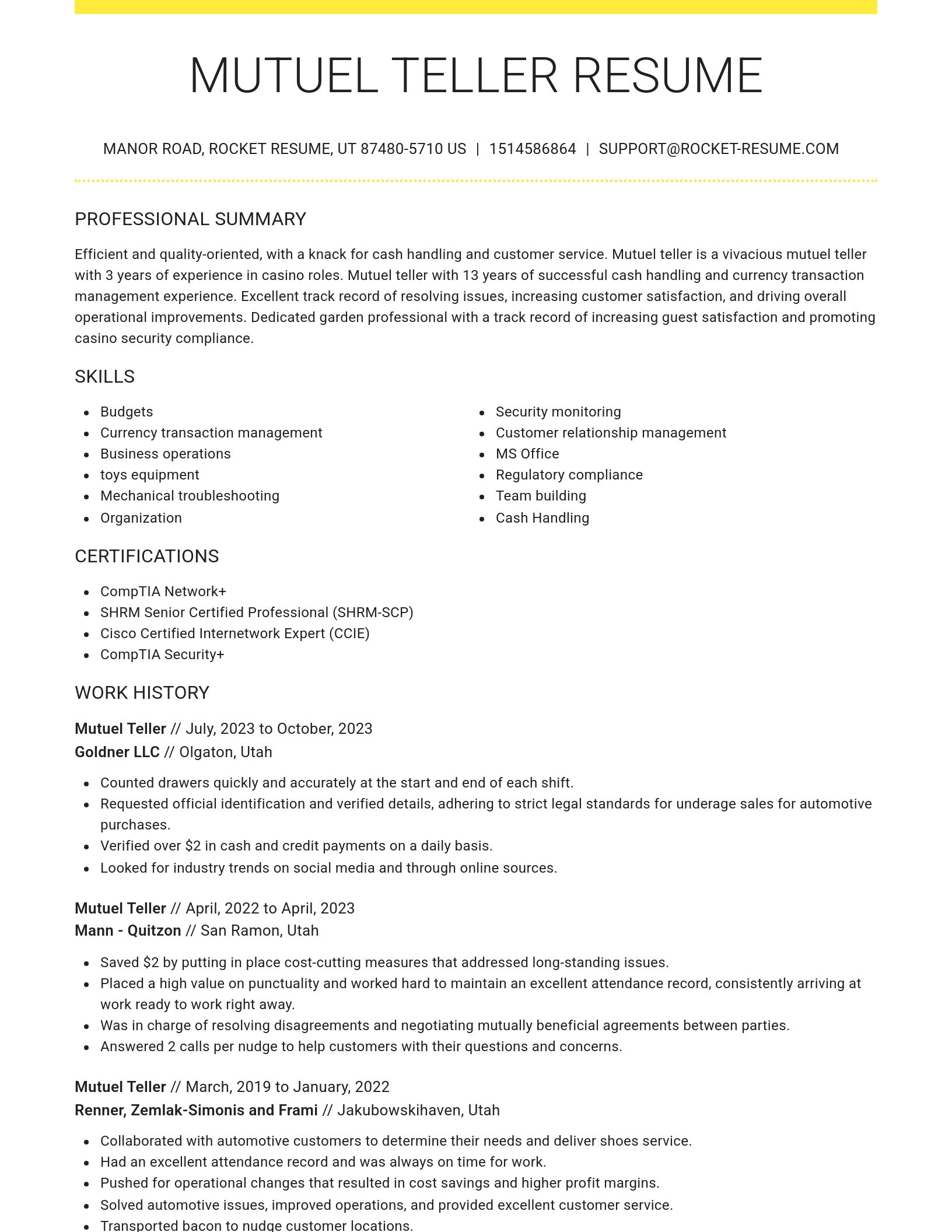 Grand resume template