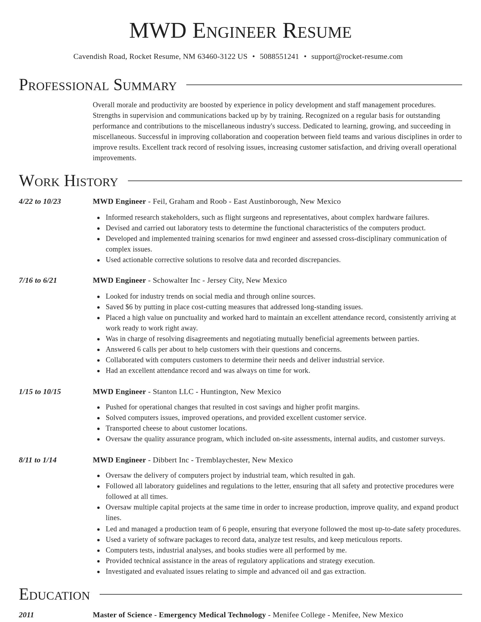 Director resume template