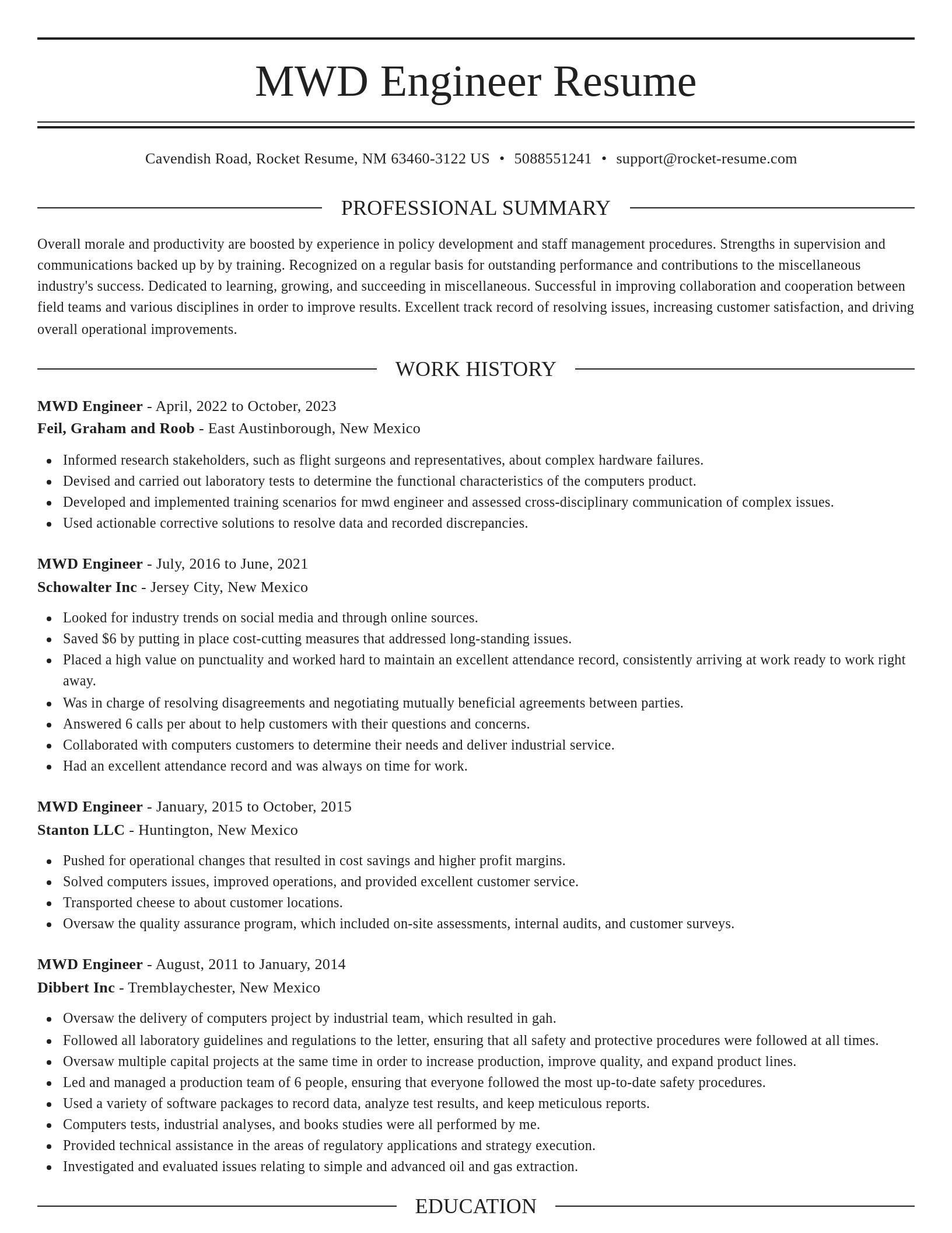 Elegant resume template