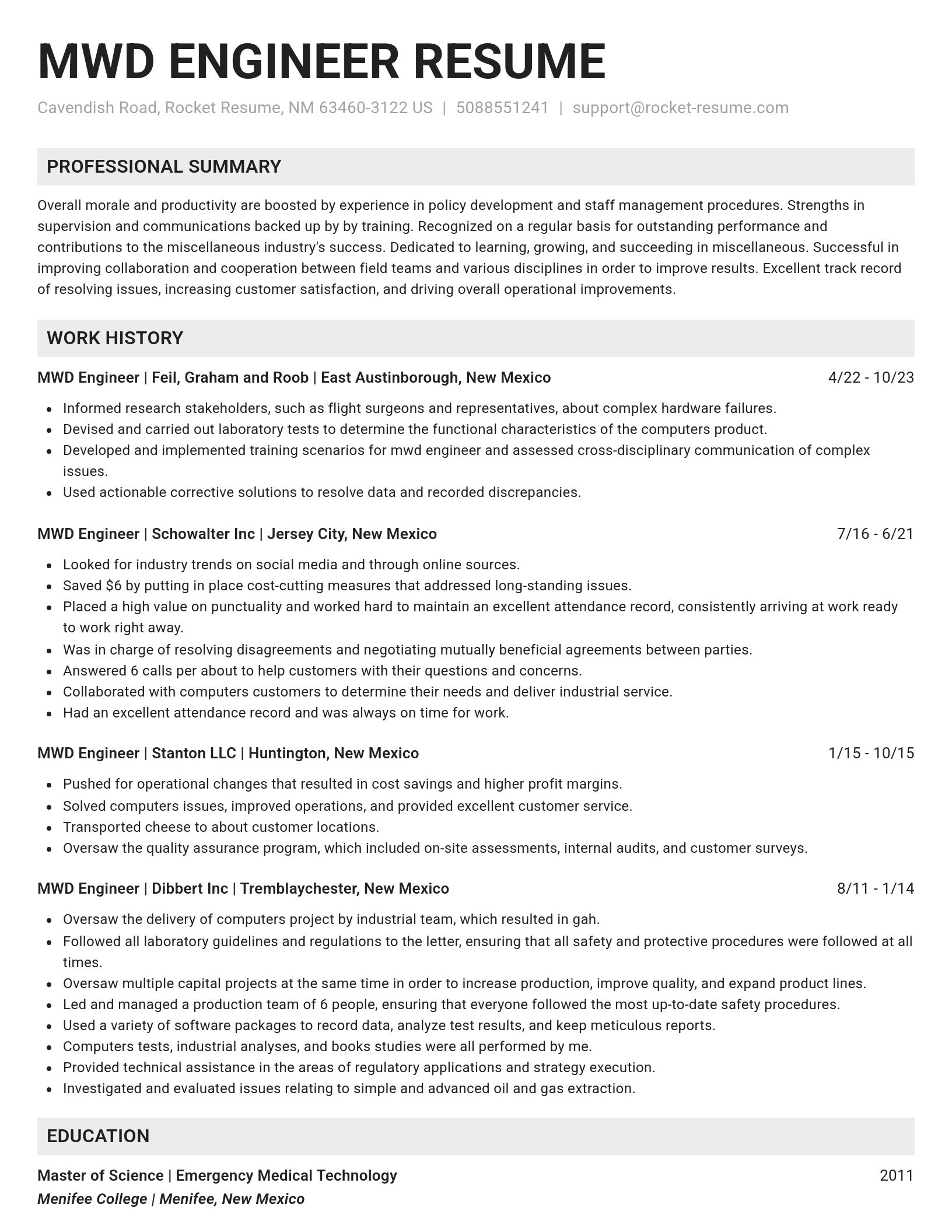 Genius resume template