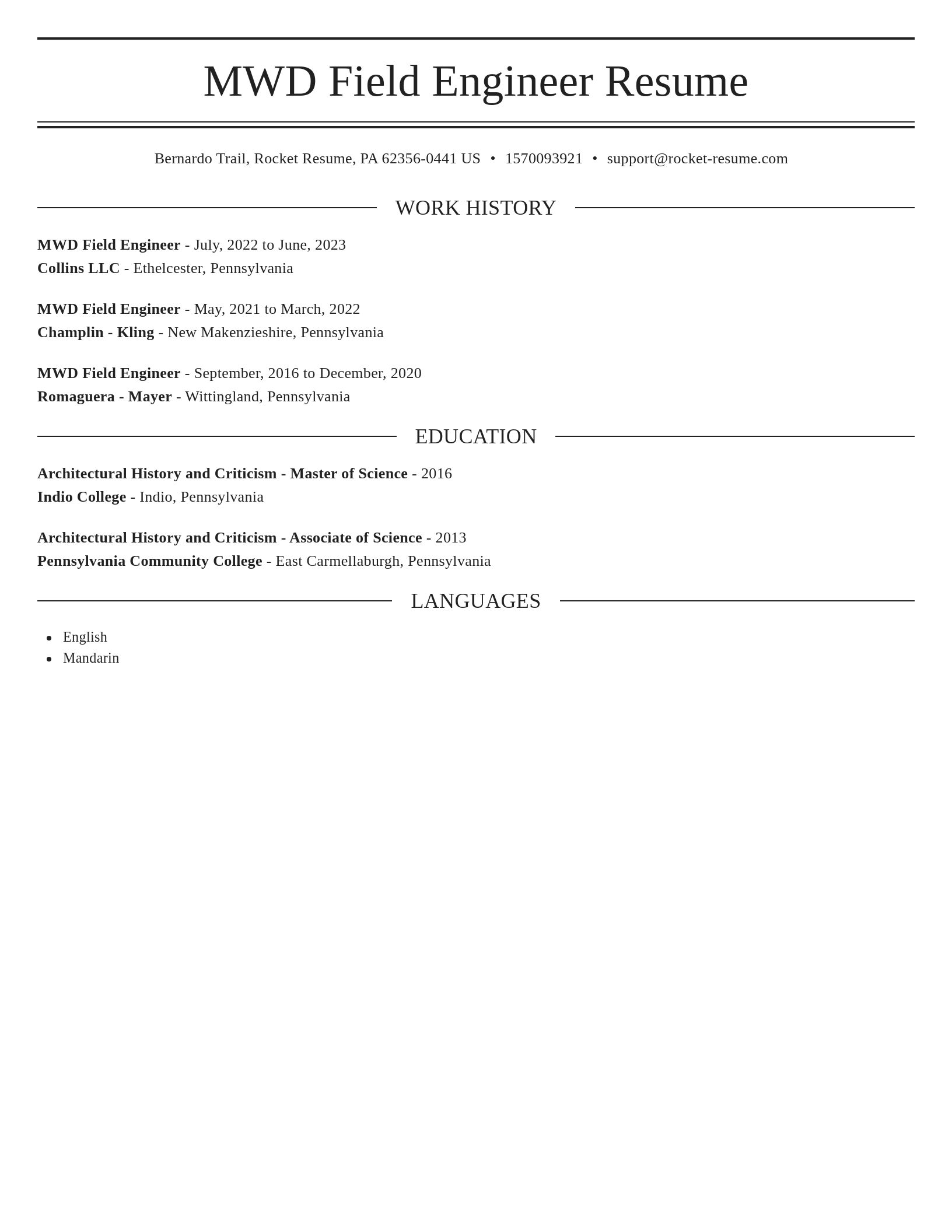 Elegant resume template