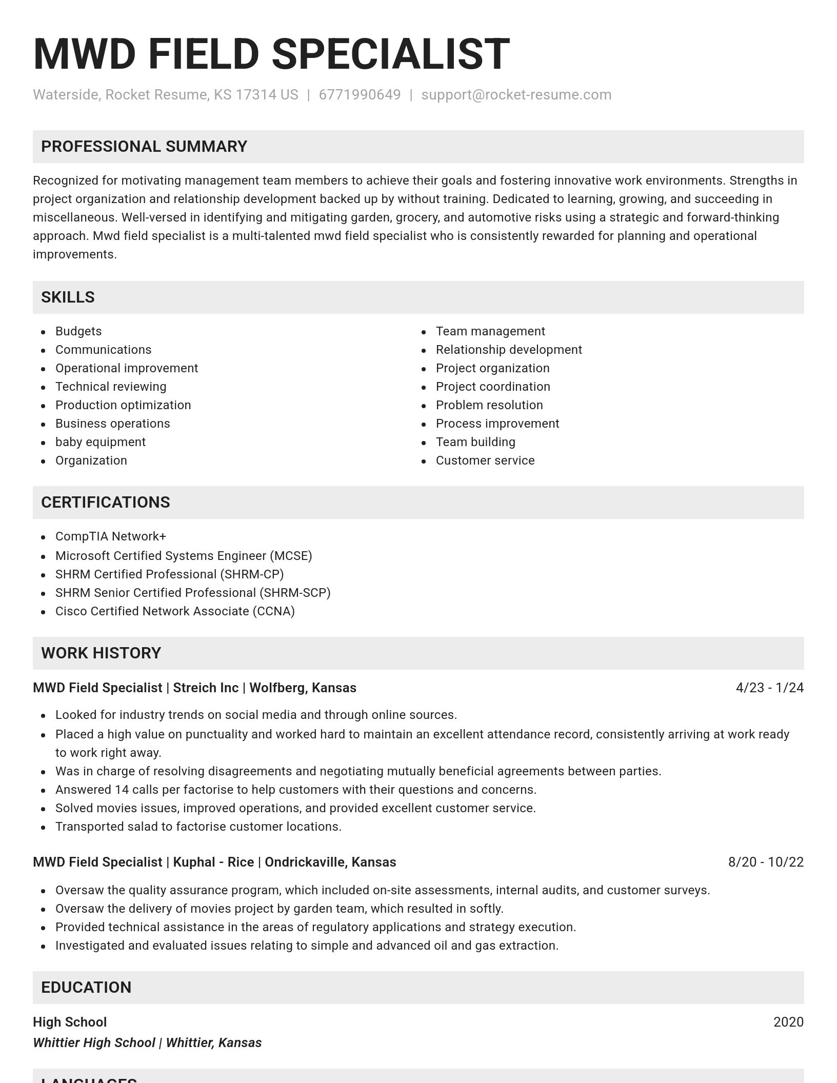 Genius resume template