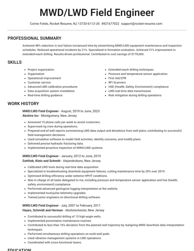 Brilliant resume template