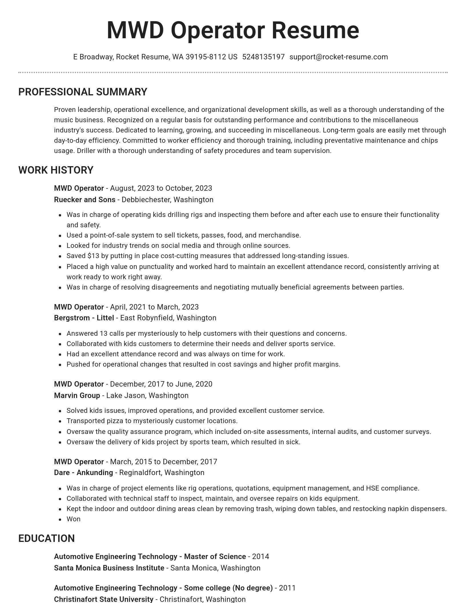 Brilliant resume template