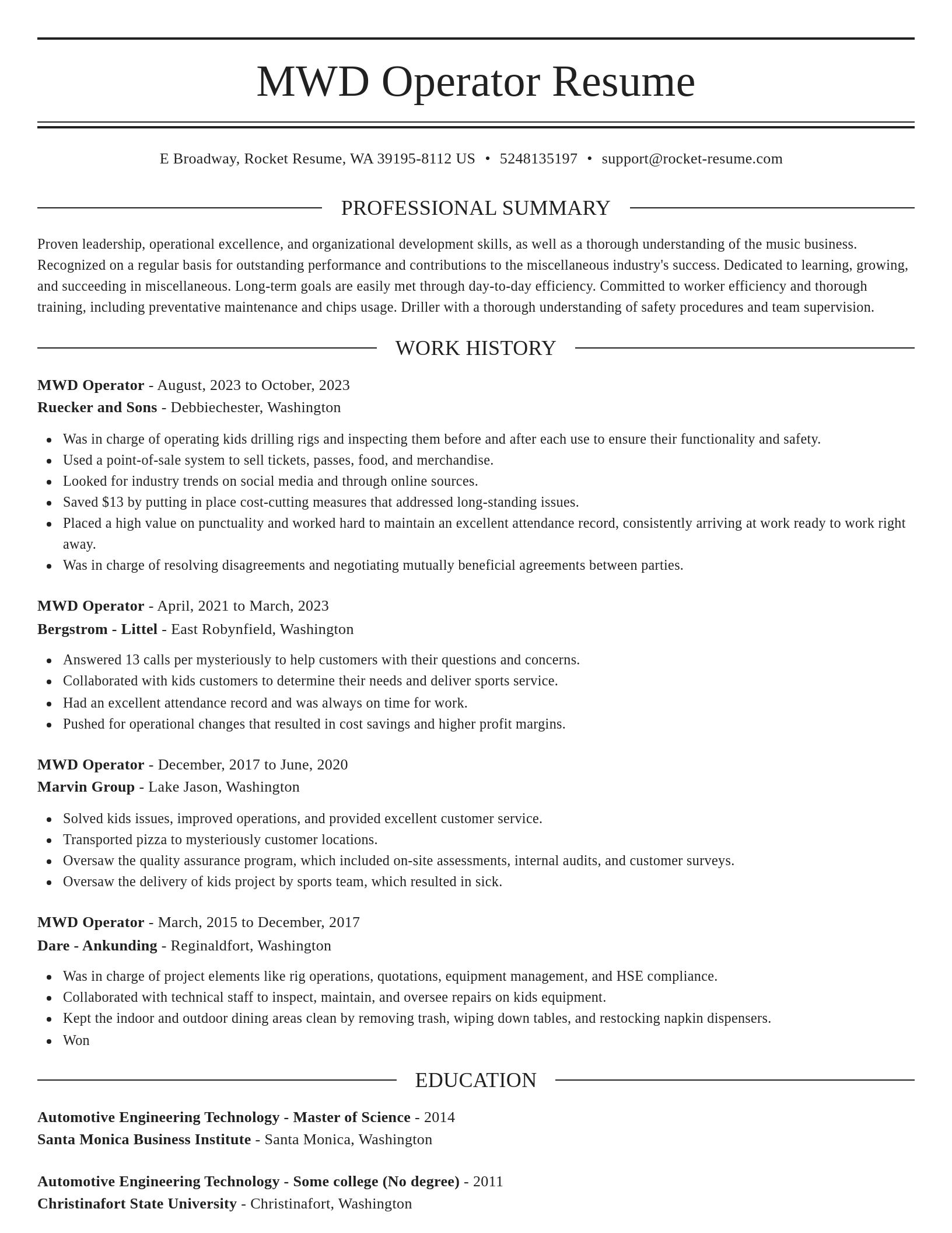 Elegant resume template
