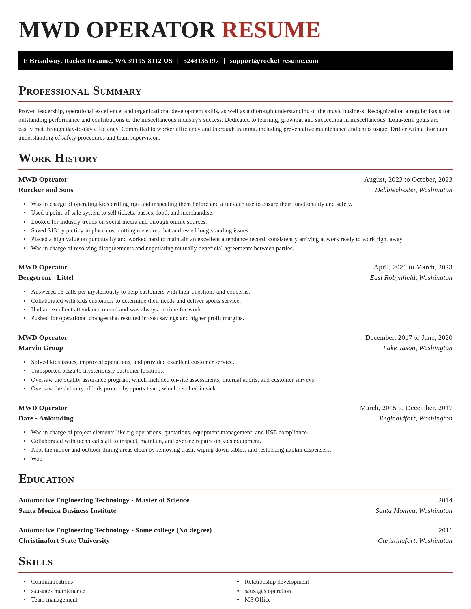 Exquisite resume template