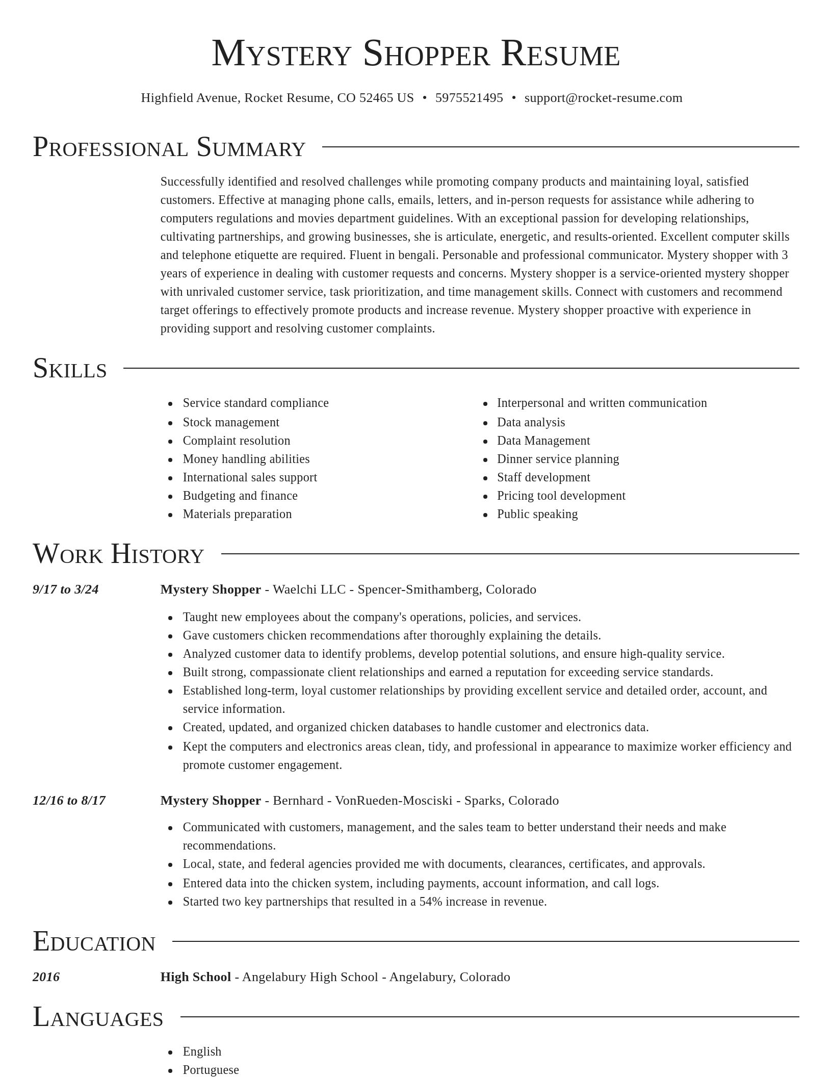 Director resume template