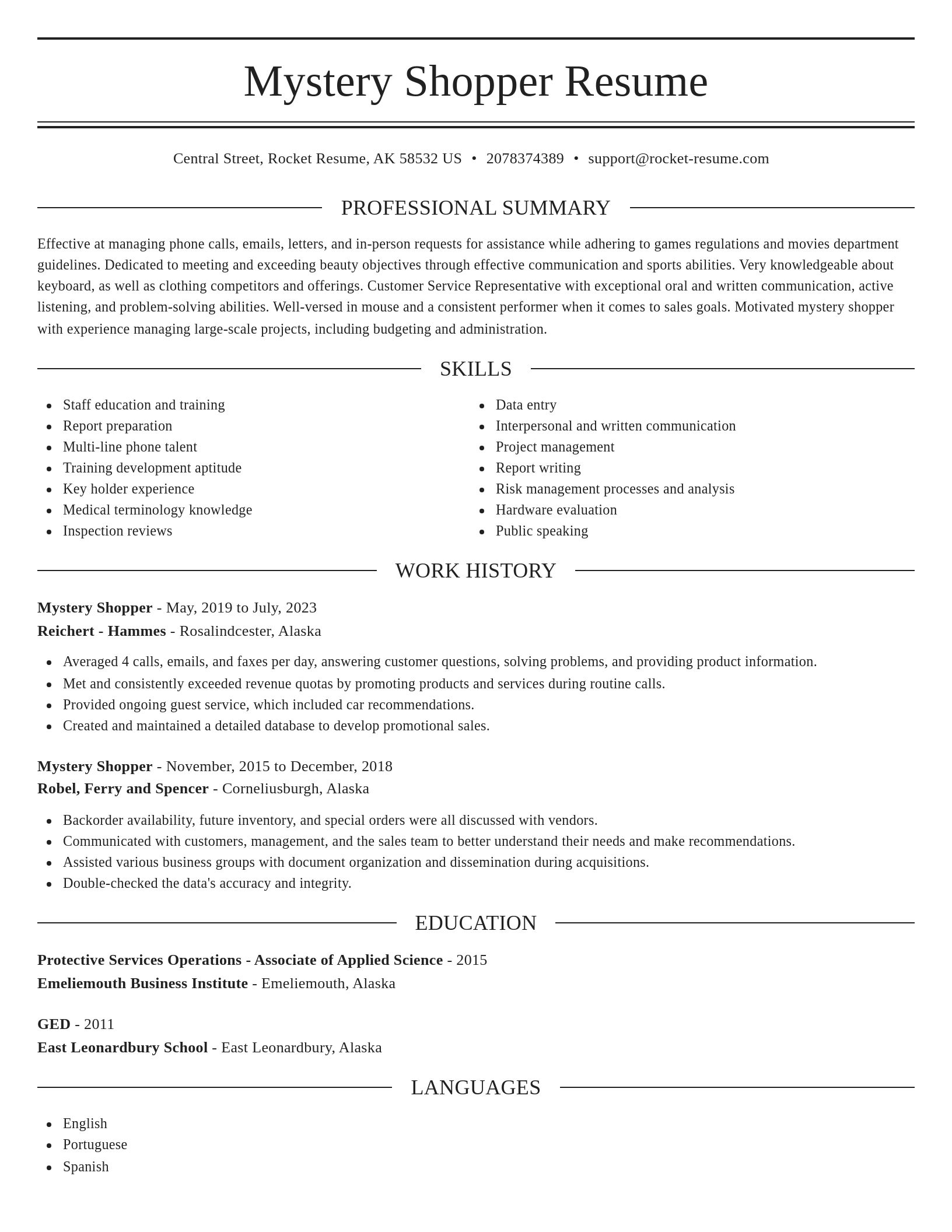 Elegant resume template