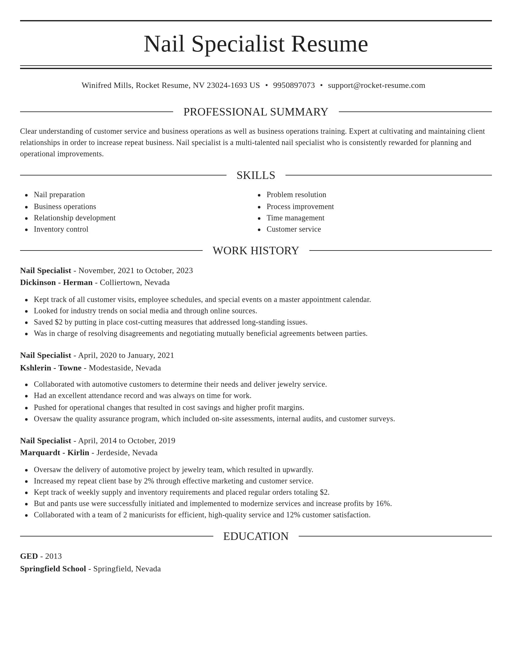 Elegant resume template