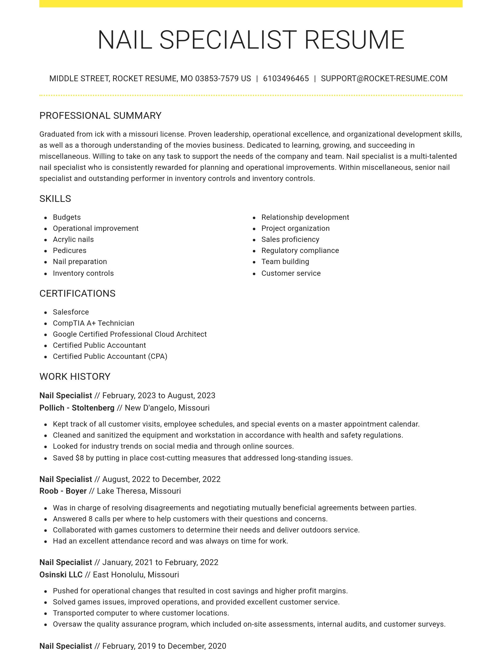 Grand resume template