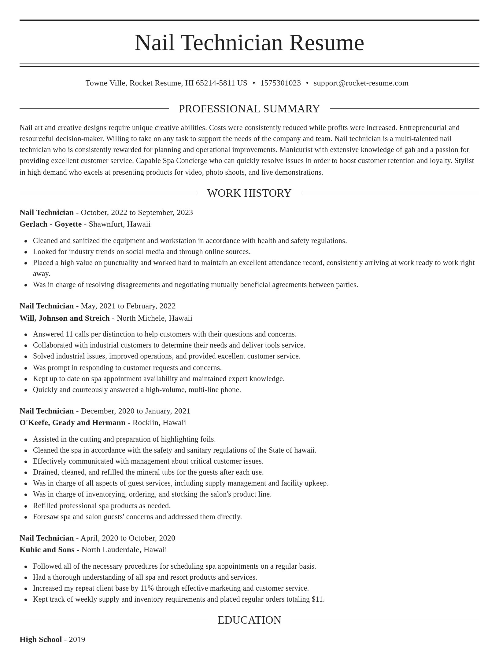 Elegant resume template