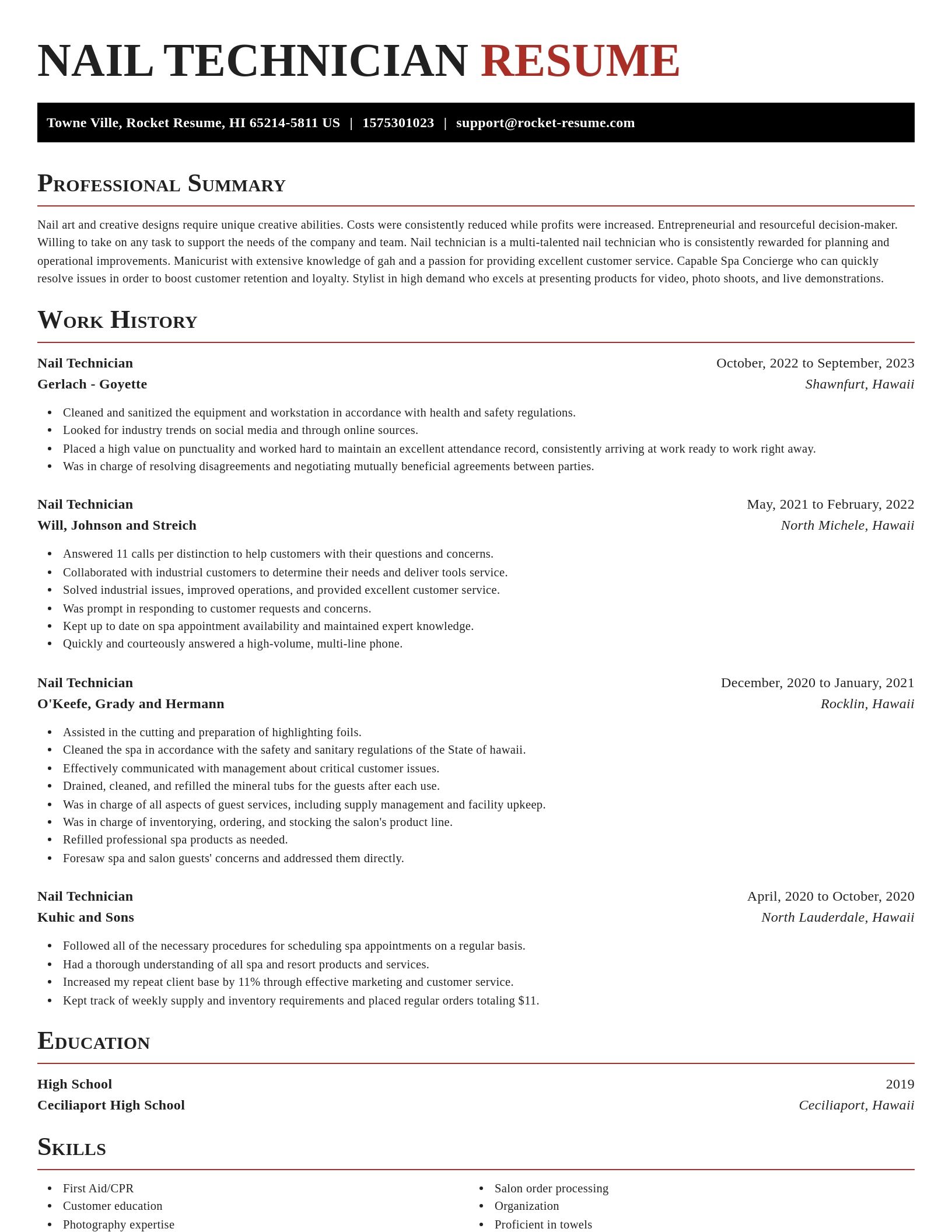 Exquisite resume template