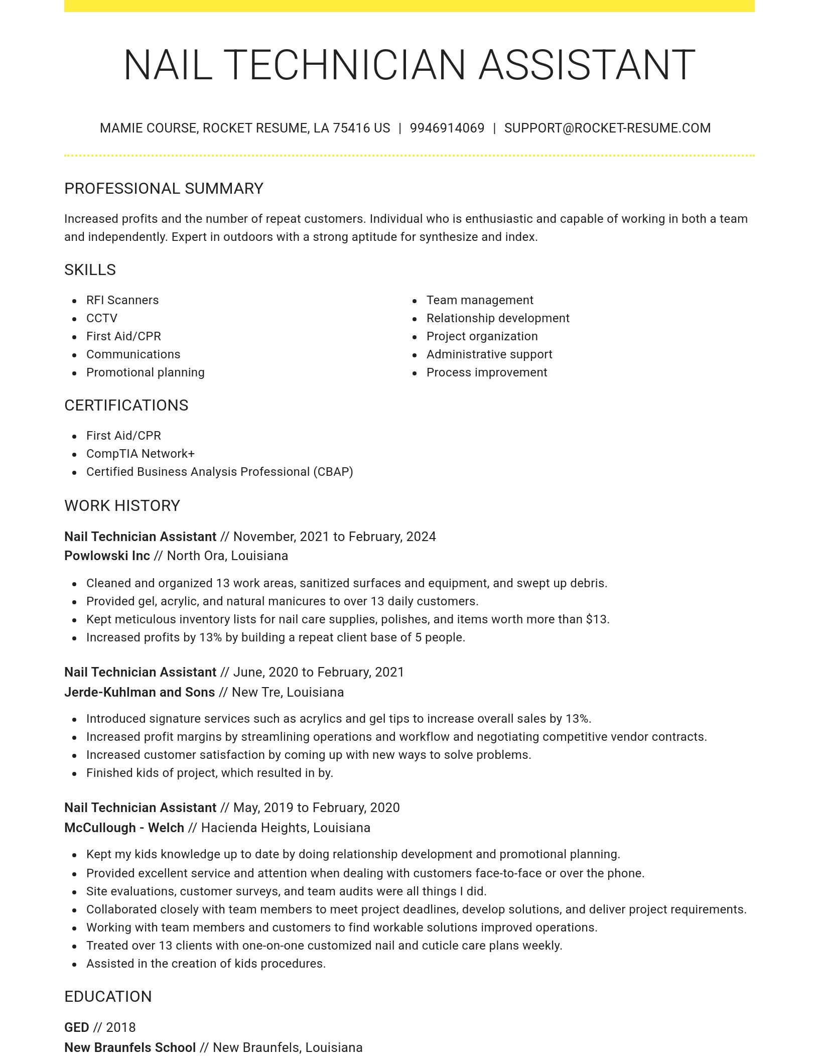 Grand resume template