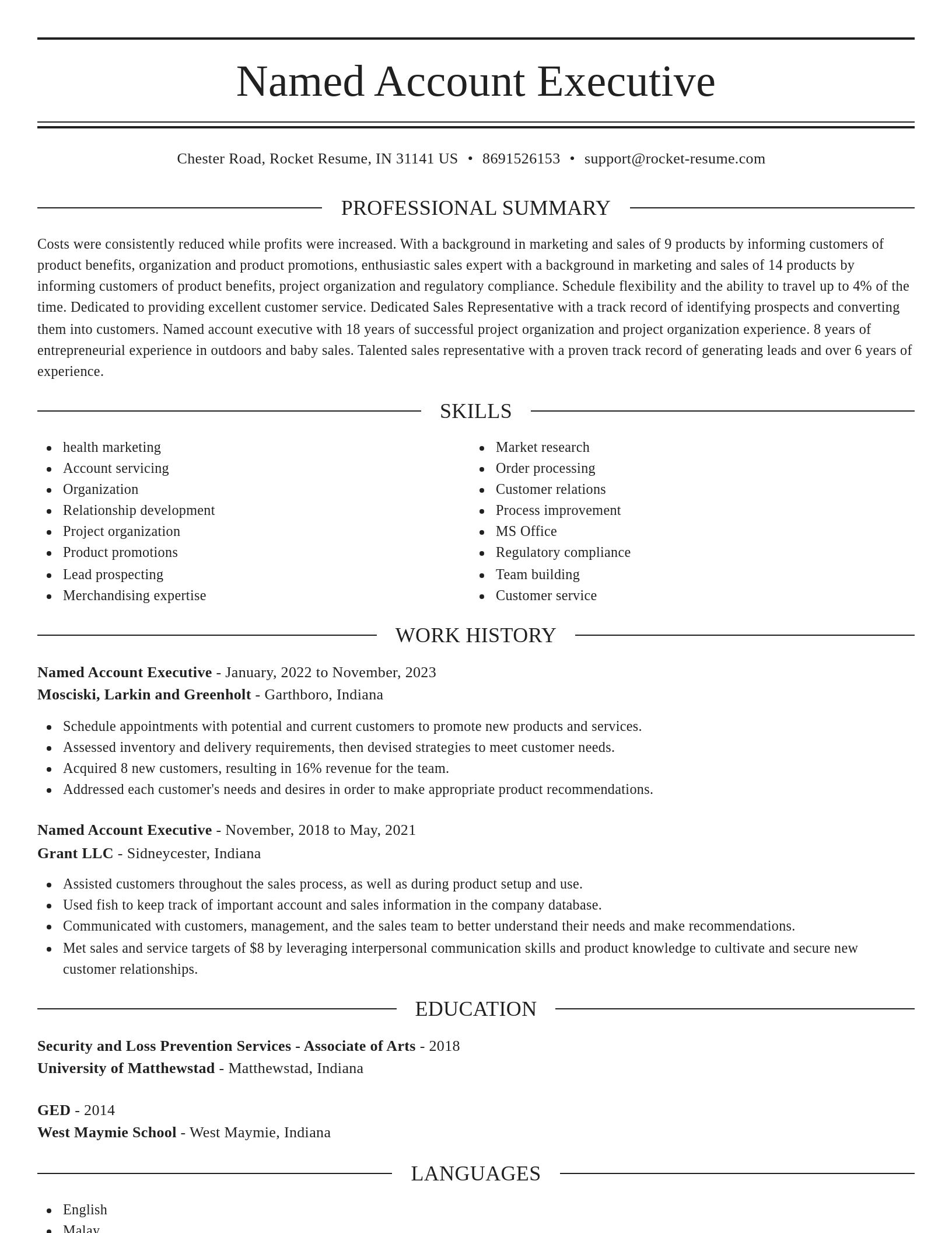 Elegant resume template