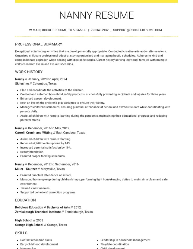 Grand resume template