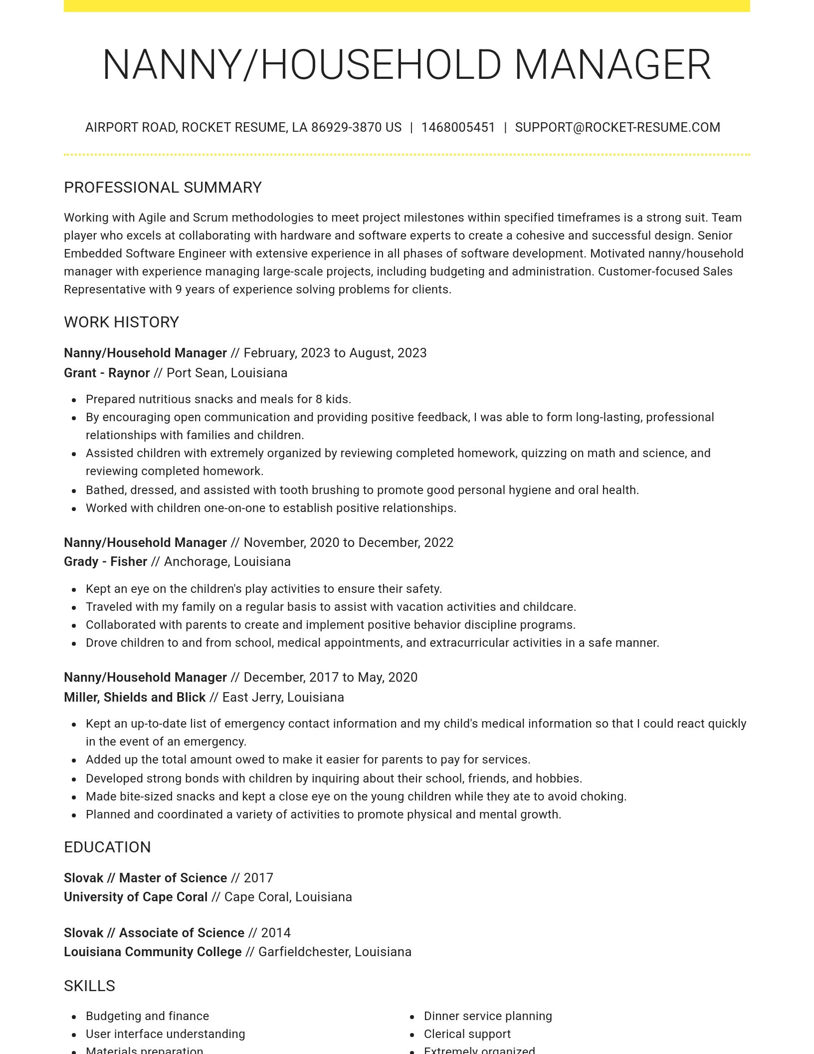 Grand resume template