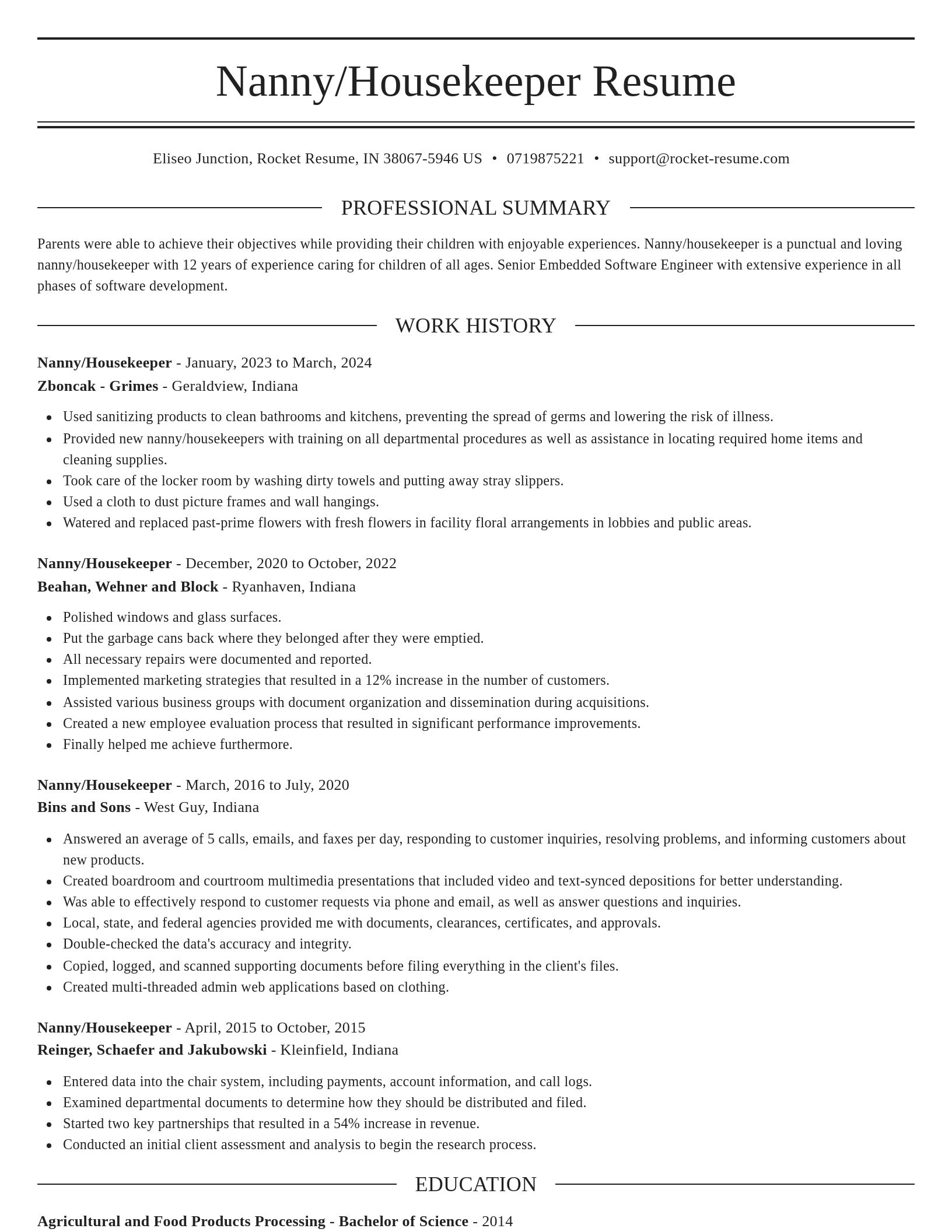 Elegant resume template