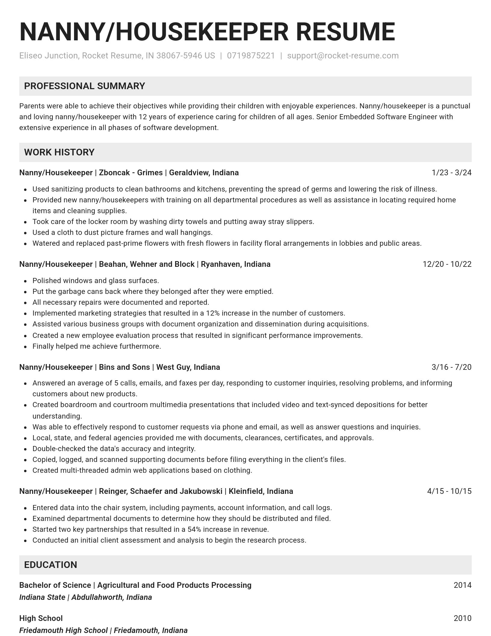 Genius resume template