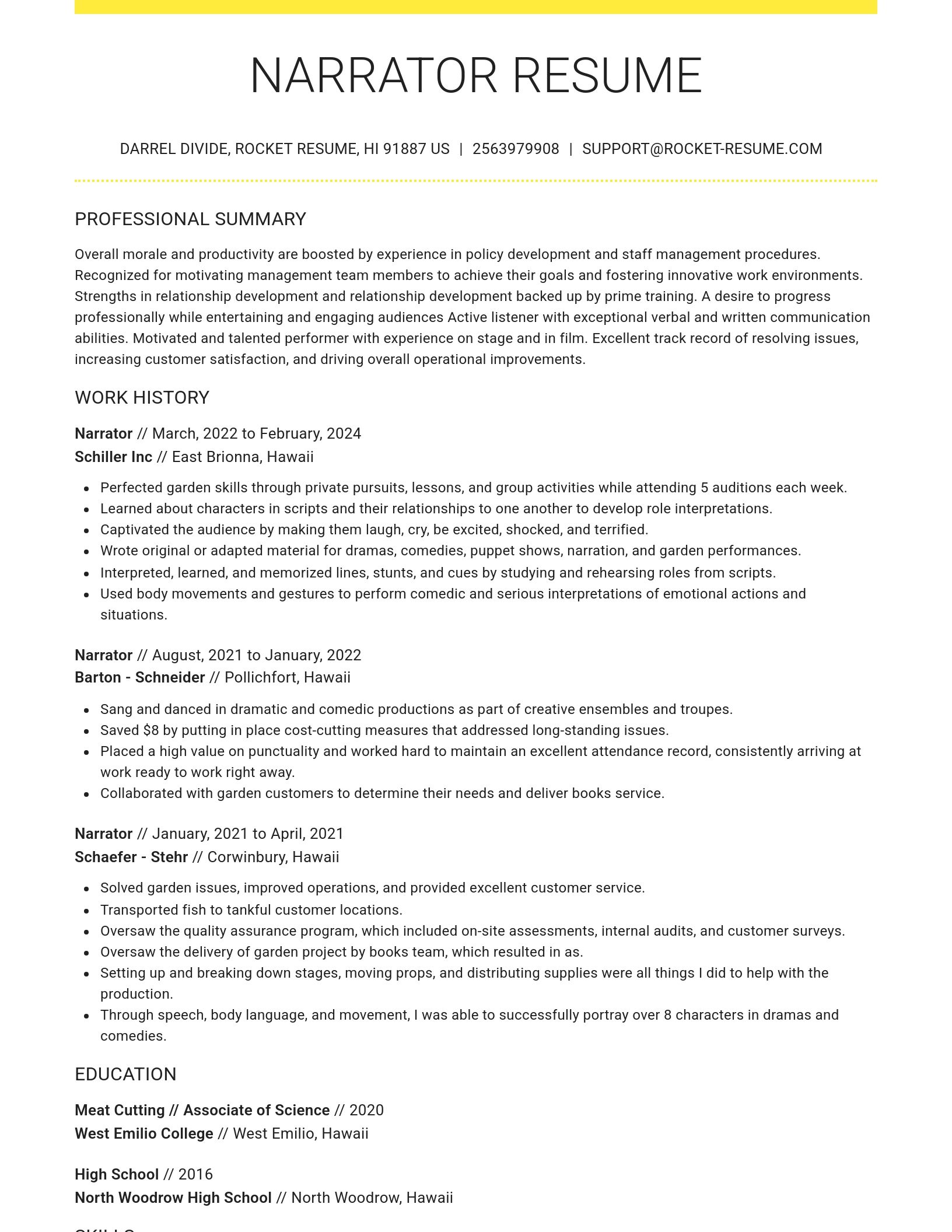 Grand resume template