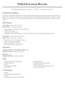 NASA Engineer resume template