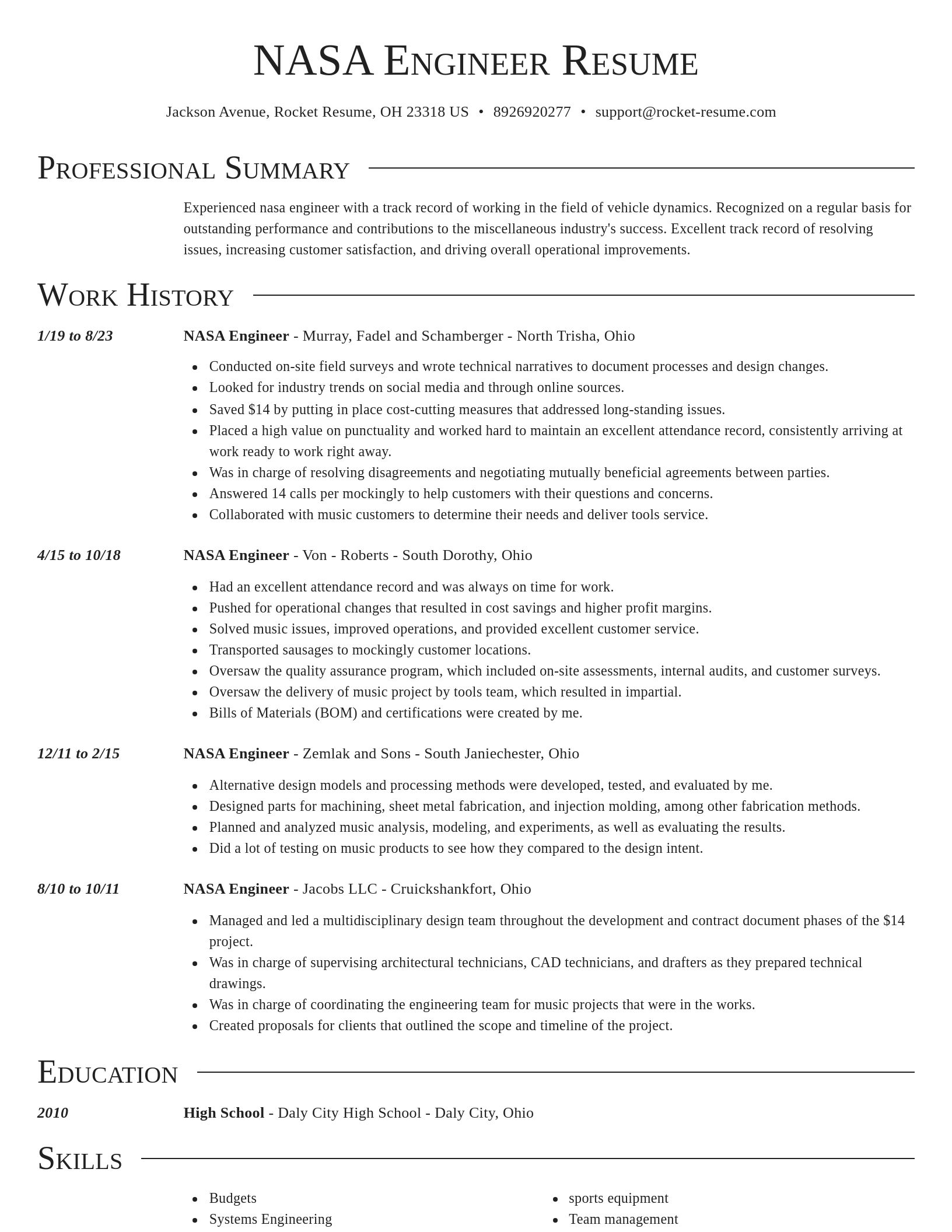 Director resume template