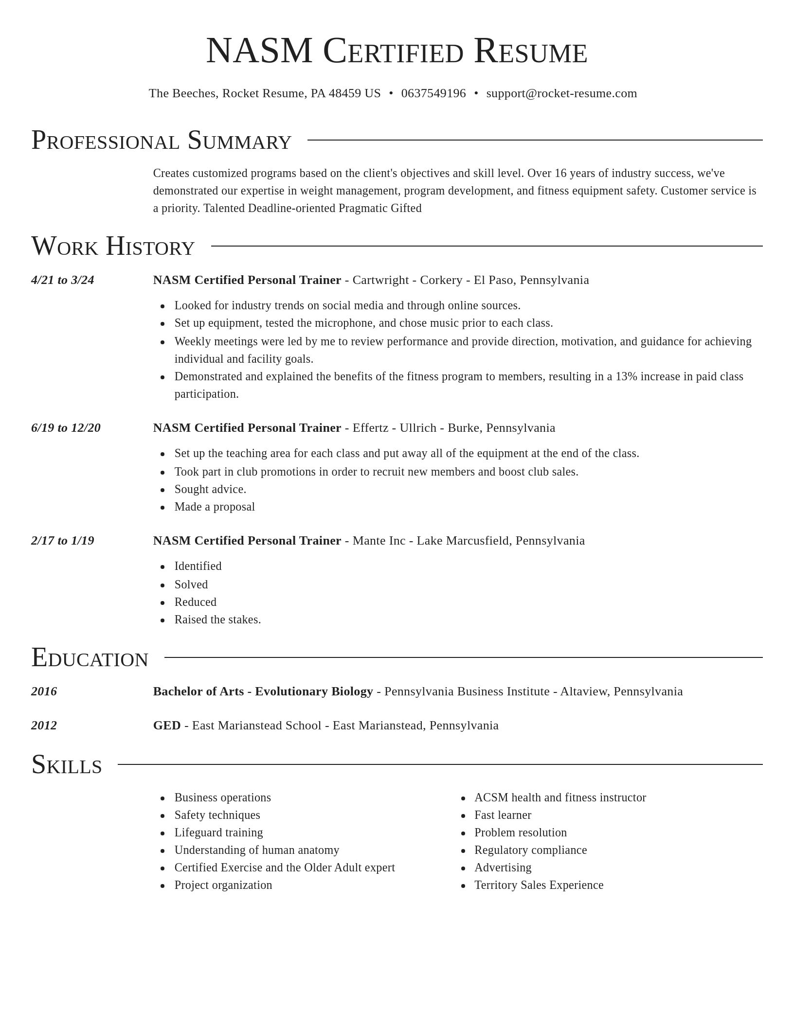 Director resume template